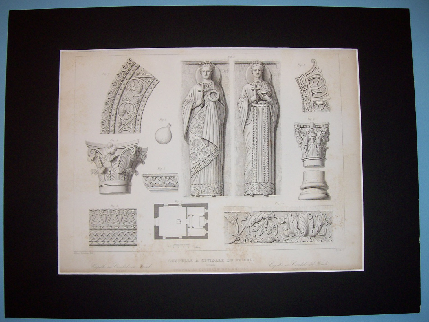 Chapelle A Cividale Du Frioul (1852 Lithograph)