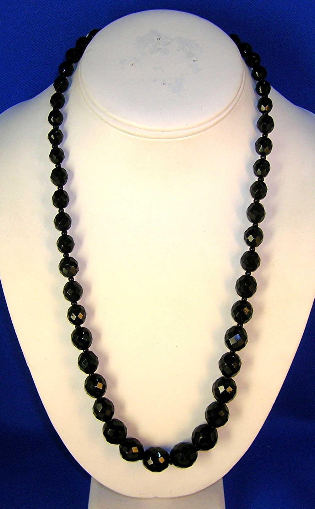 Necklace Black Faceted Bohemian Glass Beads
