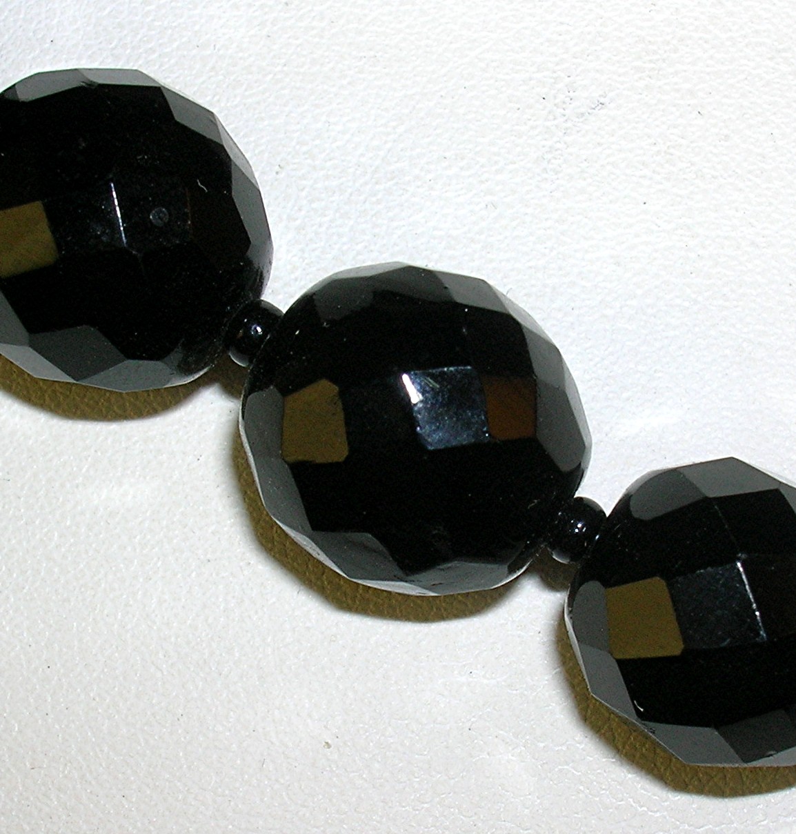 Necklace Black Faceted Bohemian Glass Beads