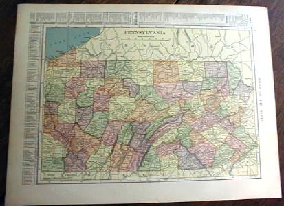 1904 Map New Jersey And Pennsylvania Antique