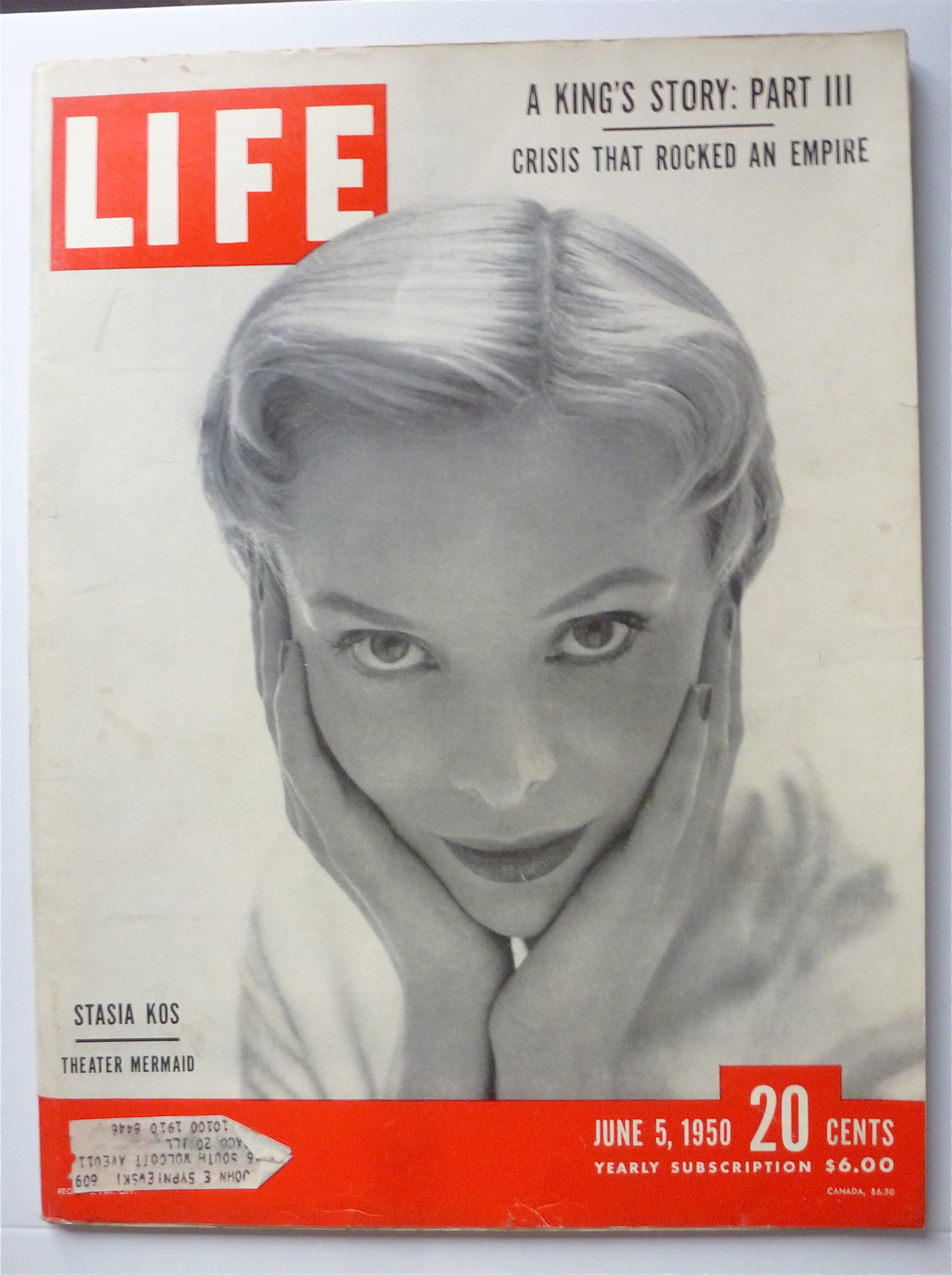 Life Magazine-June 5, 1950-Stasia Kos (Theater Mermaid)