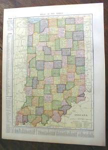 1904 Map Kentucky Tennessee Indiana