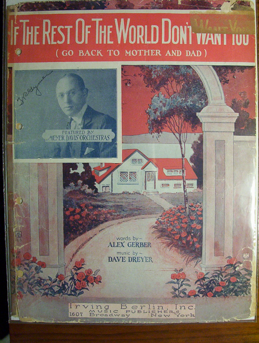 Sheet Music - If The Rest Of The World Don't Want You
