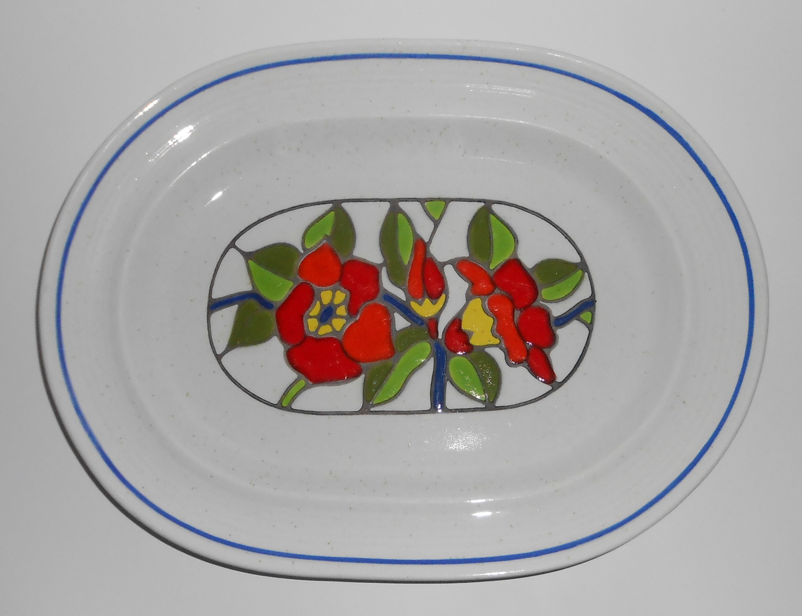 VINTAGE Metlox Poppy Trail Pottery Moulin Platter