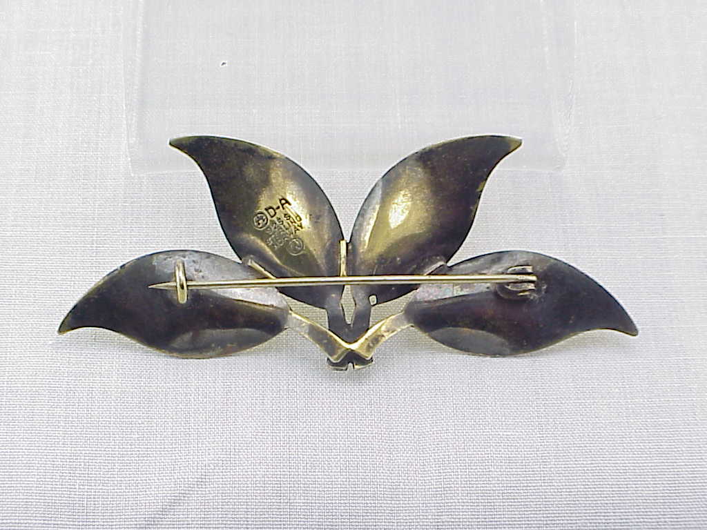 Vintage David Andersen Norway Sterling Silver Enamel Brooch