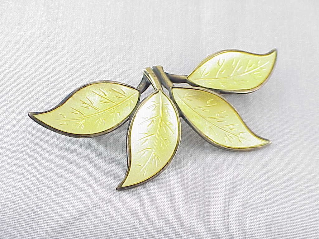 Vintage David Andersen Norway Sterling Silver Enamel Brooch