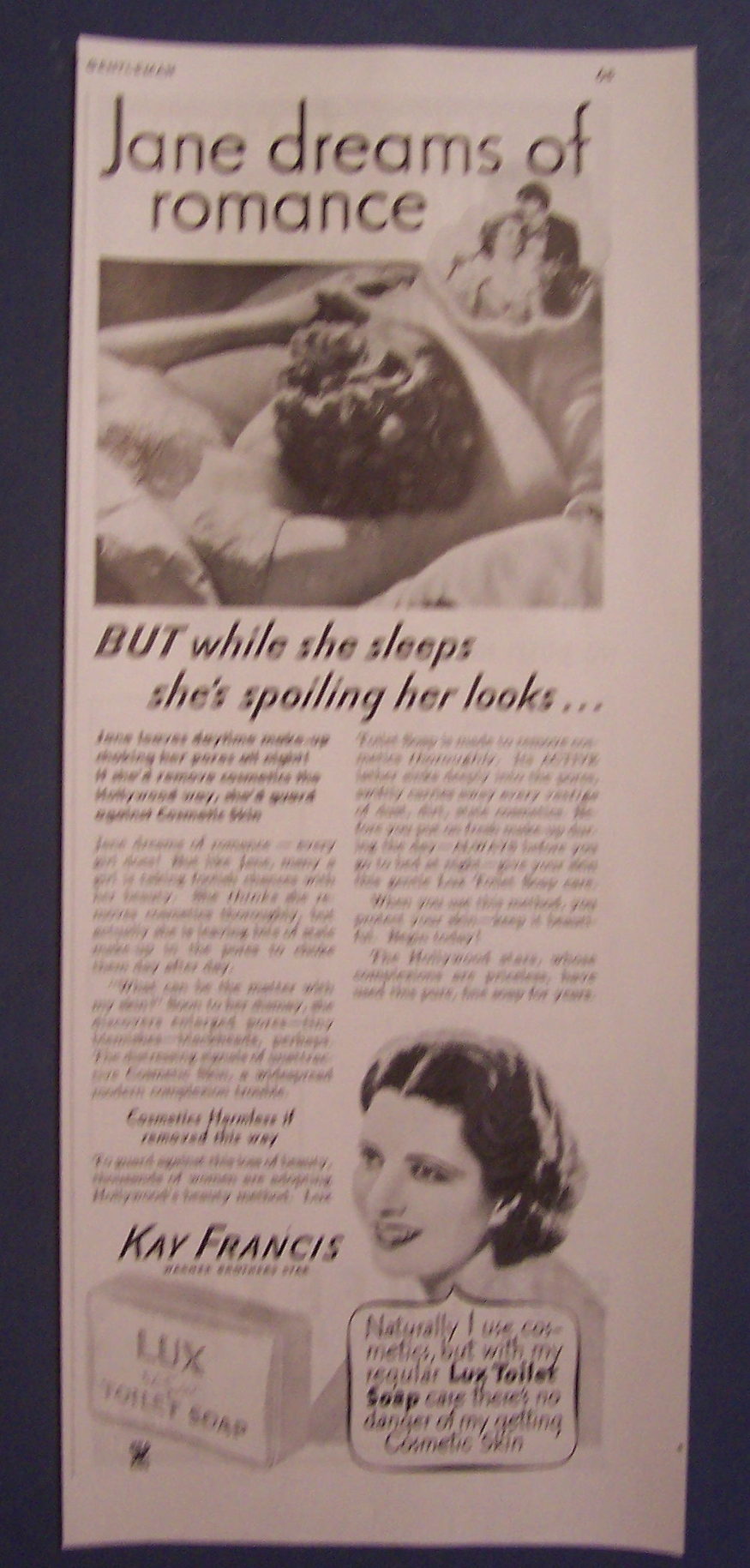 1934 Lux Toilet Soap with Kay Francis