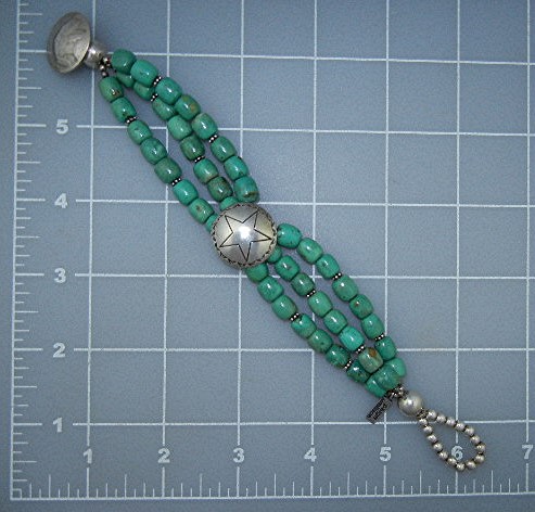 Paige Wallace Sterling Silver  Kingman Turquoise Bracel