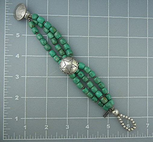 Paige Wallace Sterling Silver  Kingman Turquoise Bracel