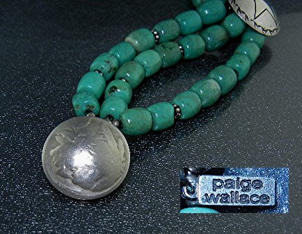Paige Wallace Sterling Silver  Kingman Turquoise Bracel