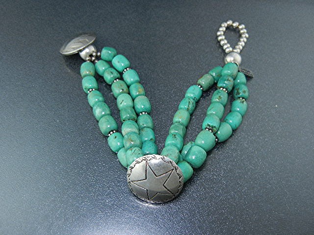 Paige Wallace Sterling Silver  Kingman Turquoise Bracel