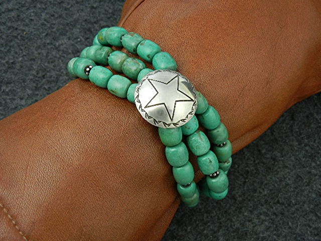Paige Wallace Sterling Silver  Kingman Turquoise Bracel