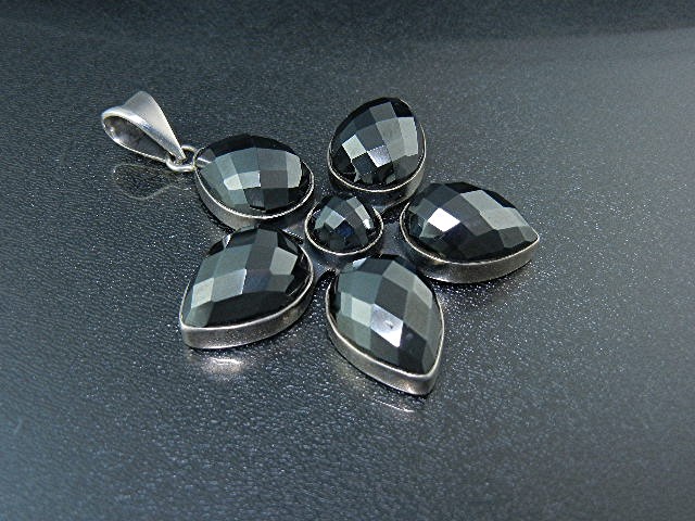 Charles Albert Sterling Silver Hematite Pendant