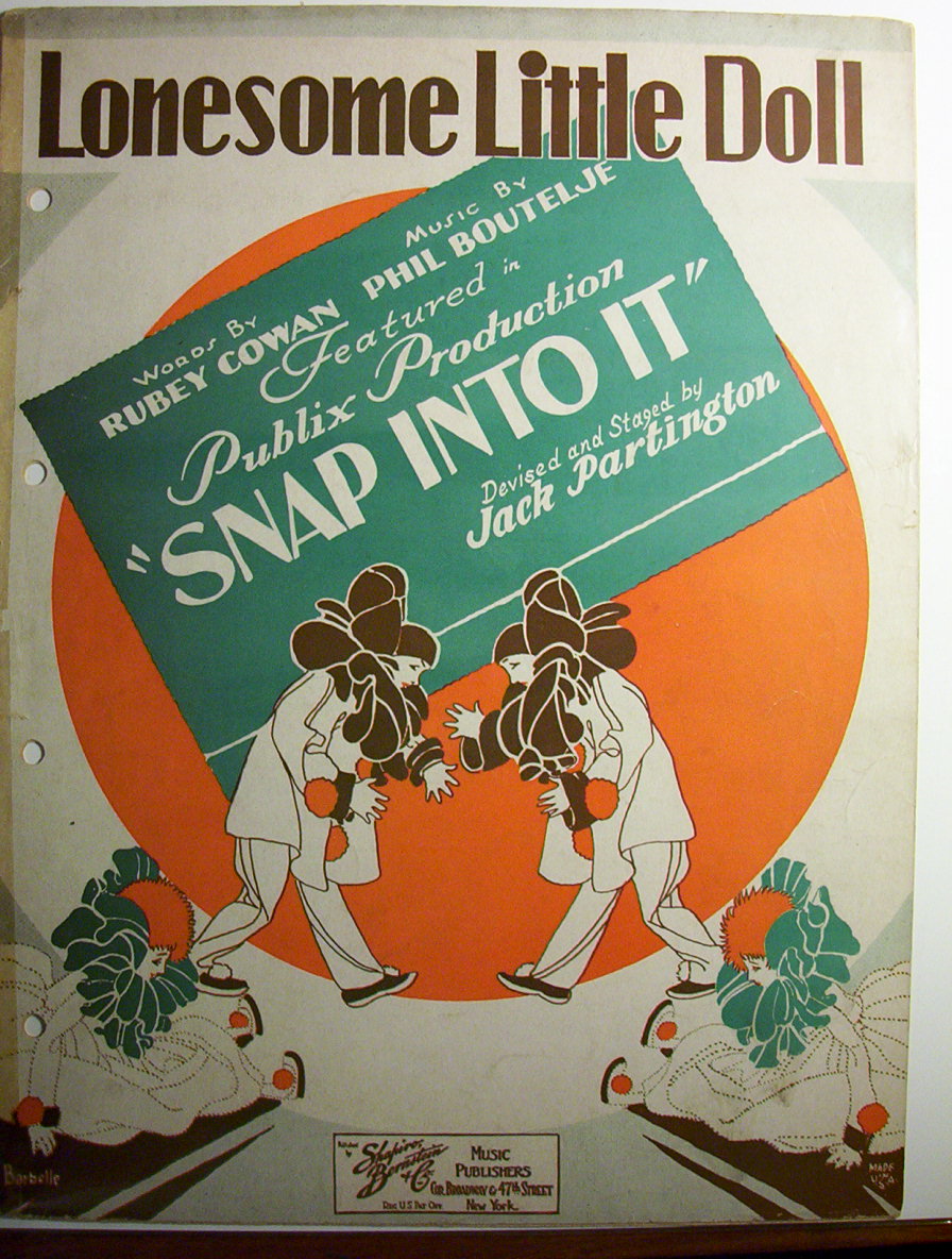 Sheet Music For 1929 Lonesome Little Doll