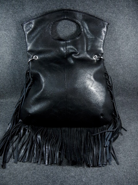 Australia Black Leather Urban Originals Fringed  Bag