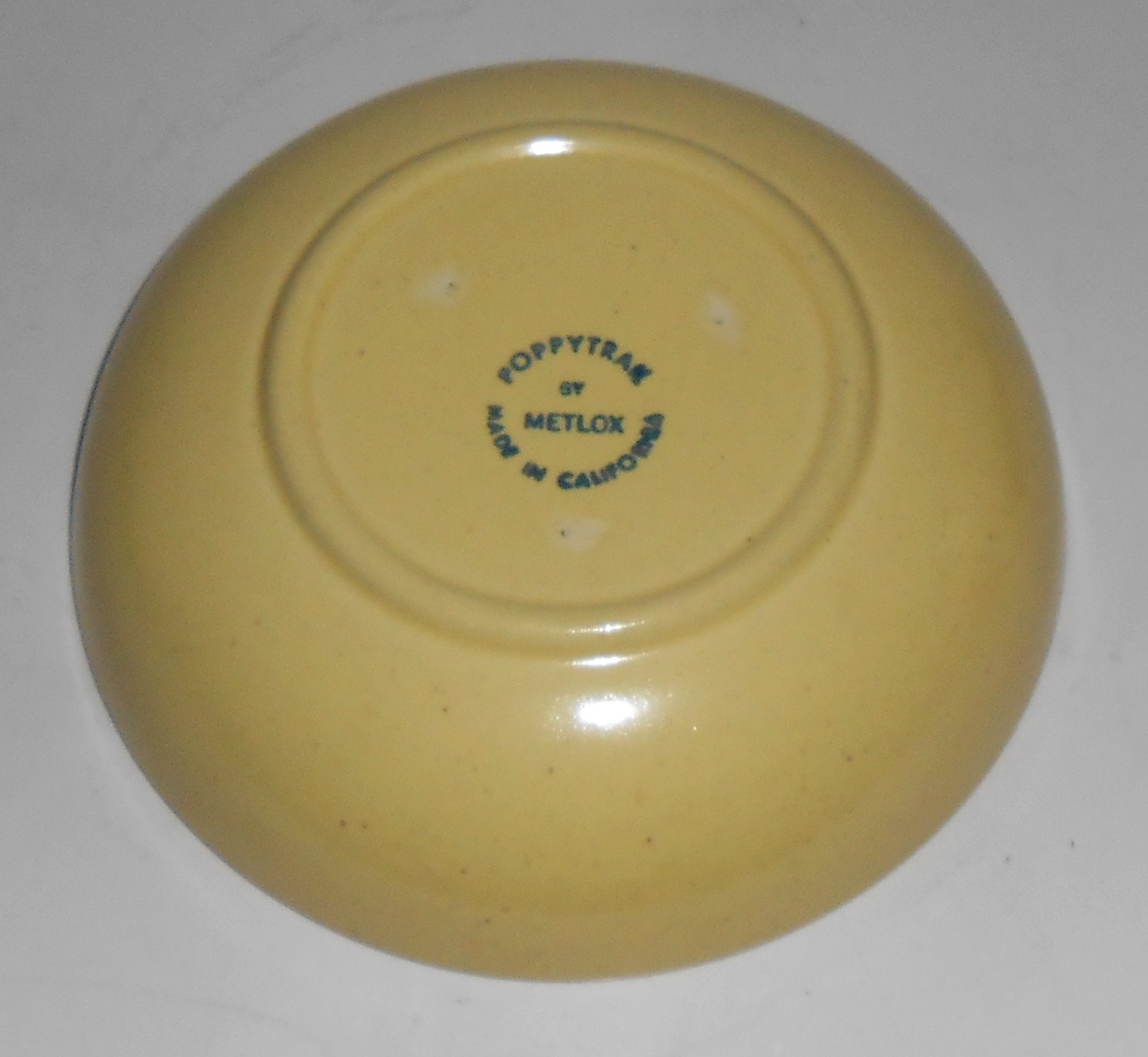 Metlox Pottery California Tempo Yellow Cereal Bowl
