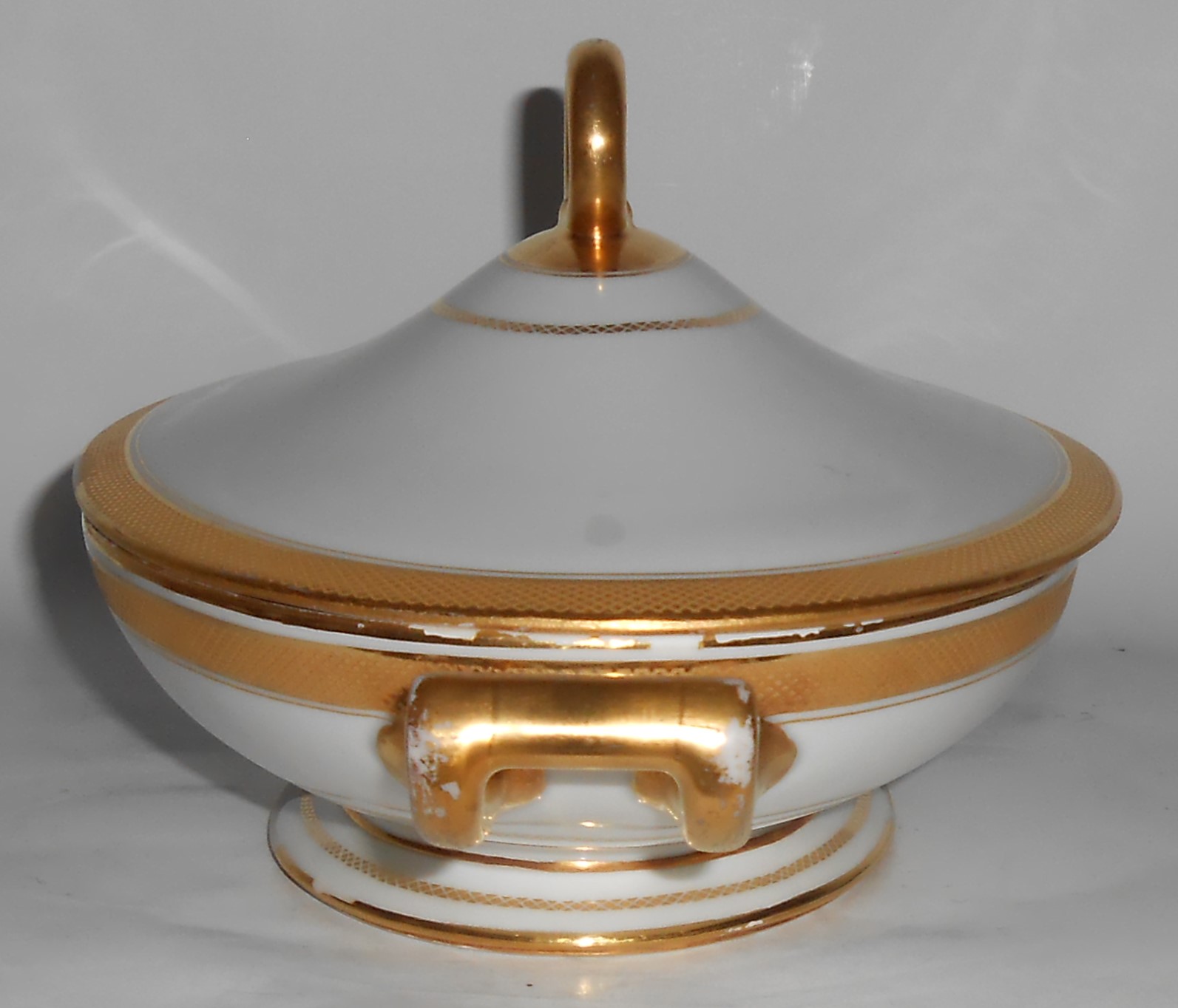Richard Ginori Porcelain China Golden Lattice Covered
