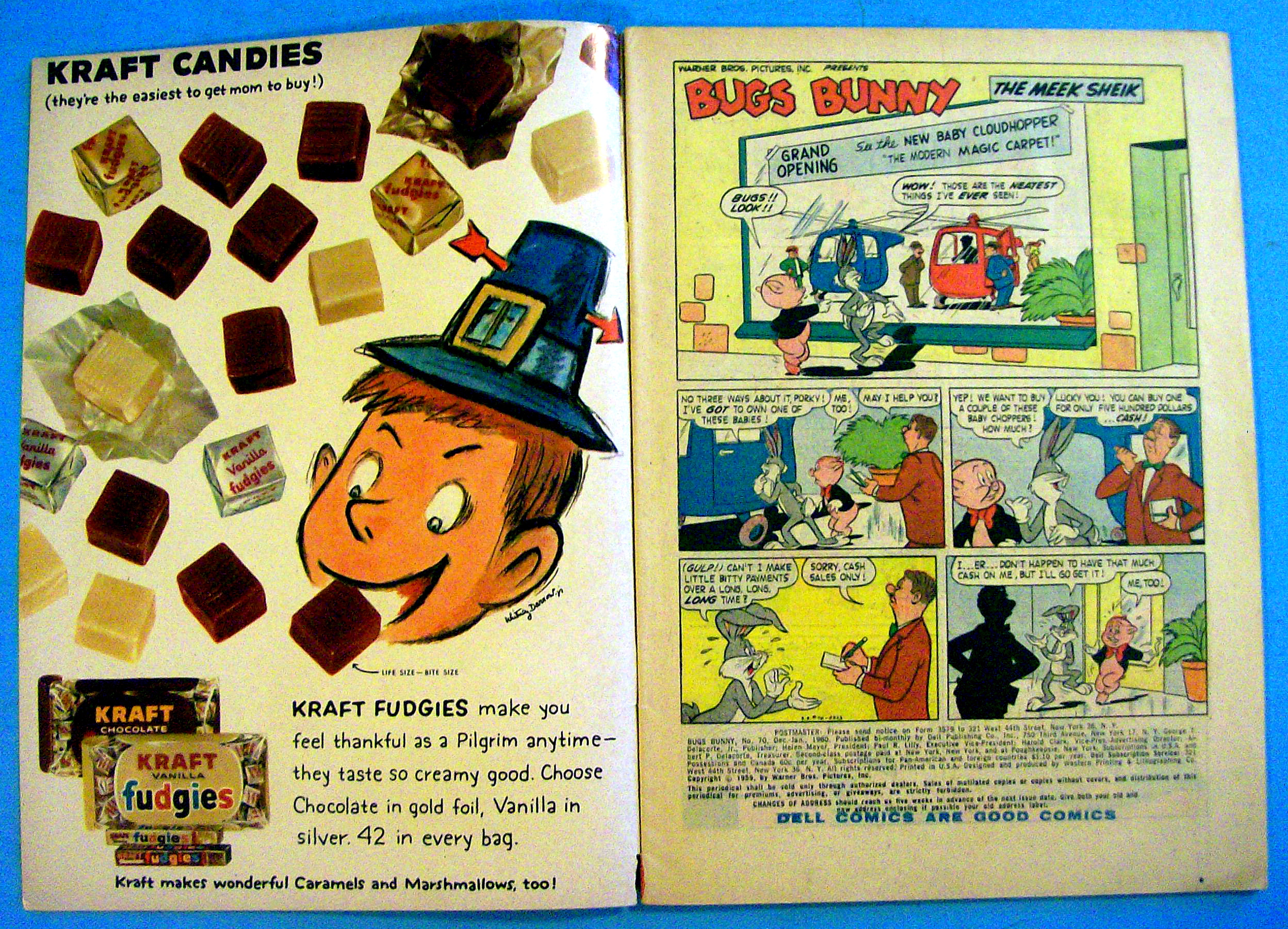 Dell Comics Bugs Bunny Comic #70 December 1959