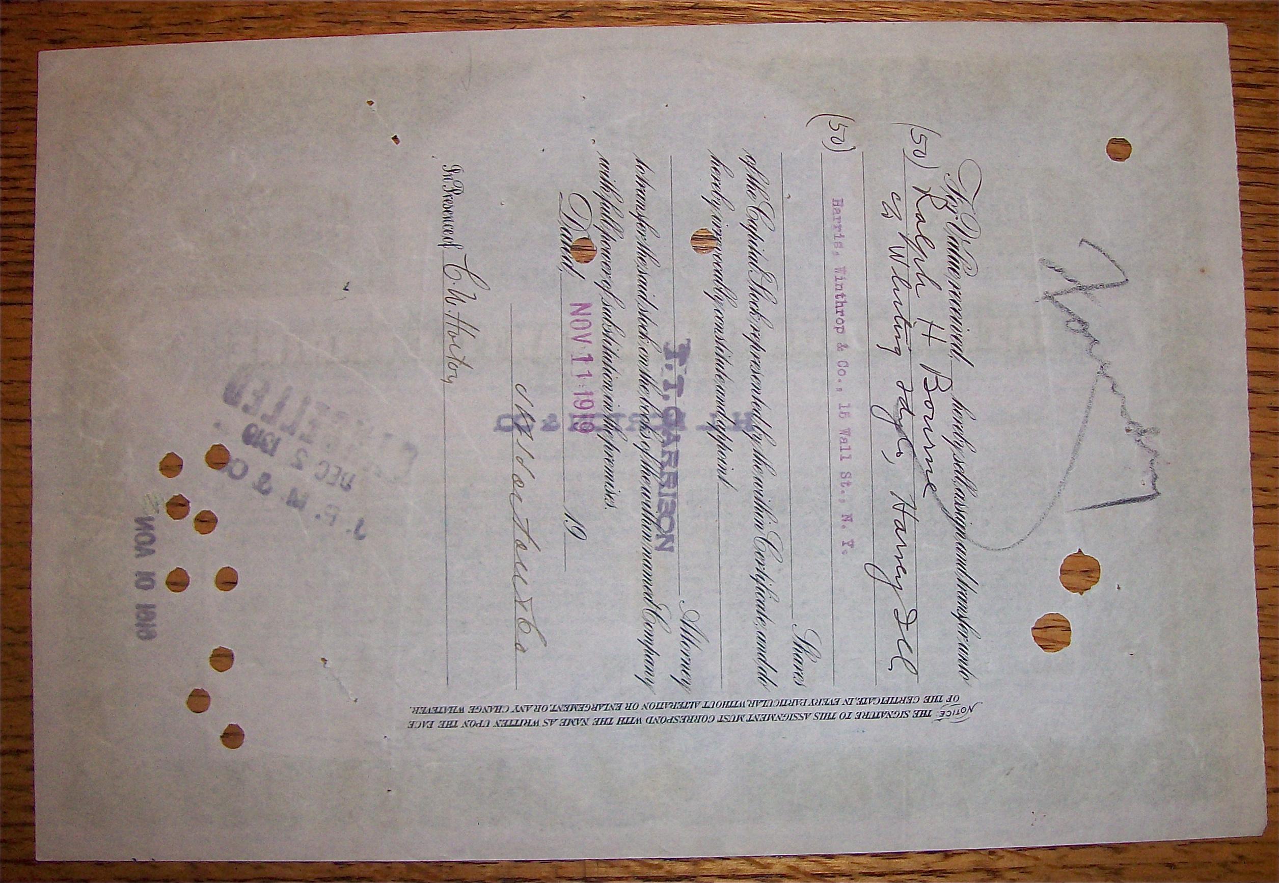 1902 International Mercantile Marine 100 Shares Stock