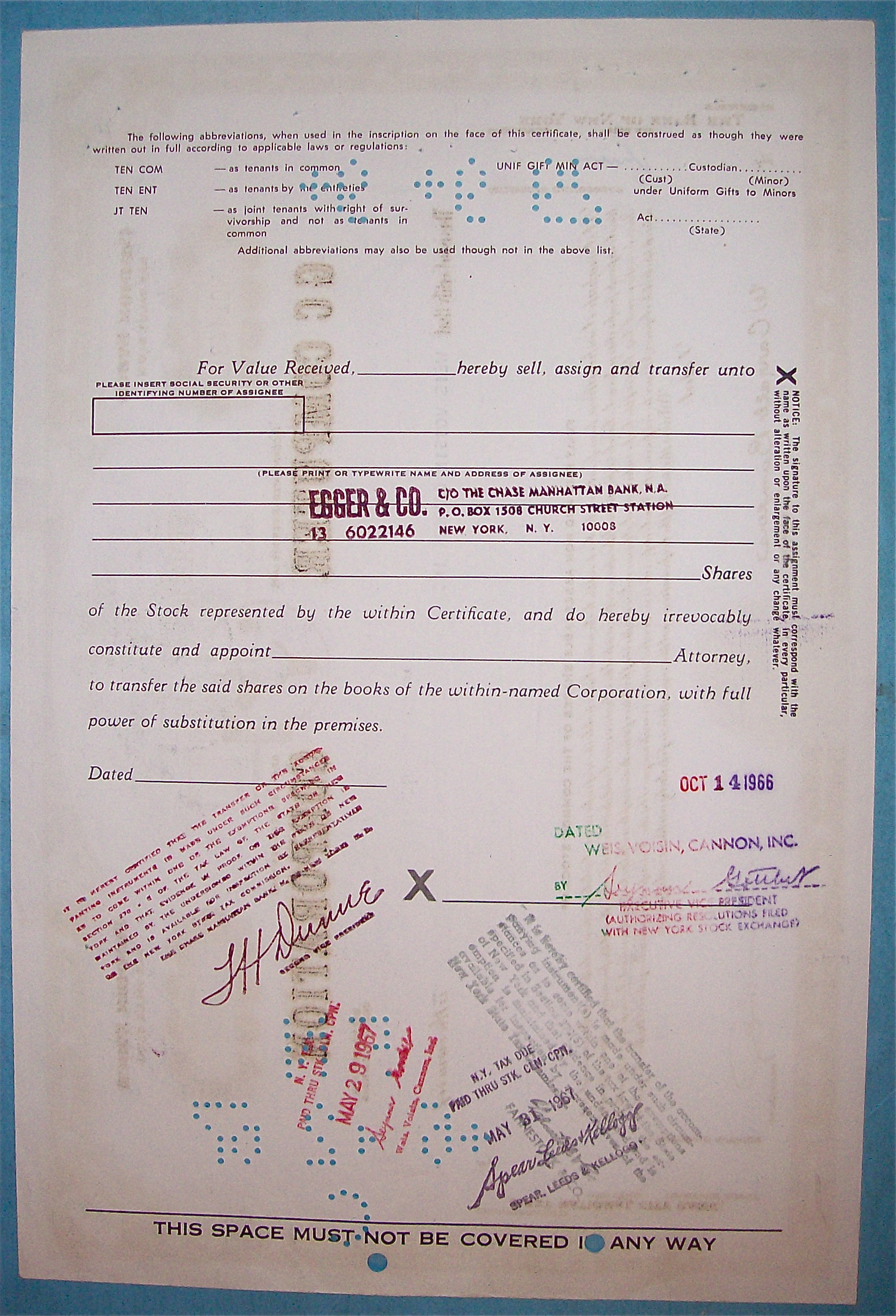 1966 GC Computer Corporation Stock Certificate