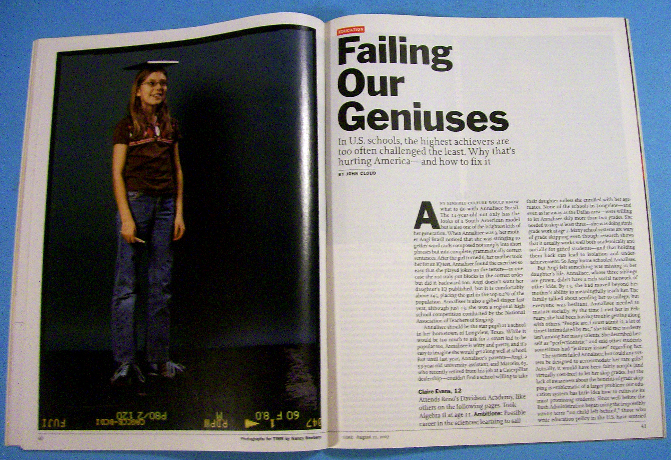 Time Magazine August 27, 2007 The Genius Problem