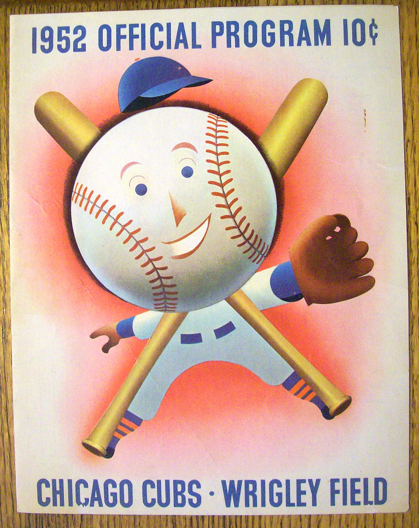 Chicago Cubs vs. Cincinnati Scorecard/Program 1952