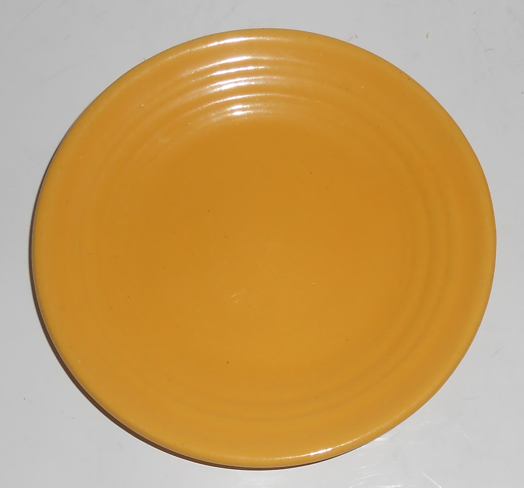 Bauer Pottery Ring Ware Yellow Bread Plate
