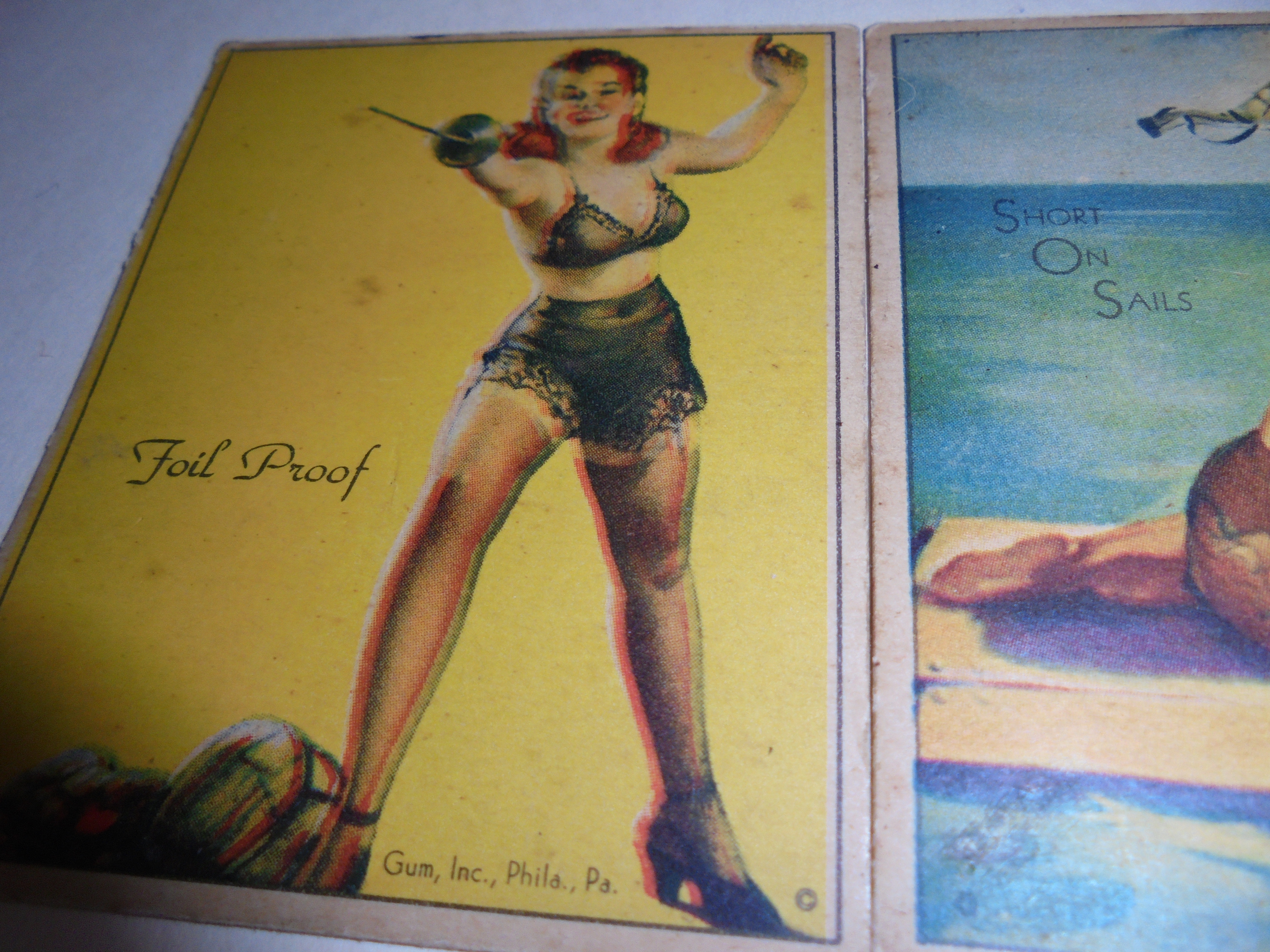 Cigarette Cards Pair Foil Proof Short on Sail