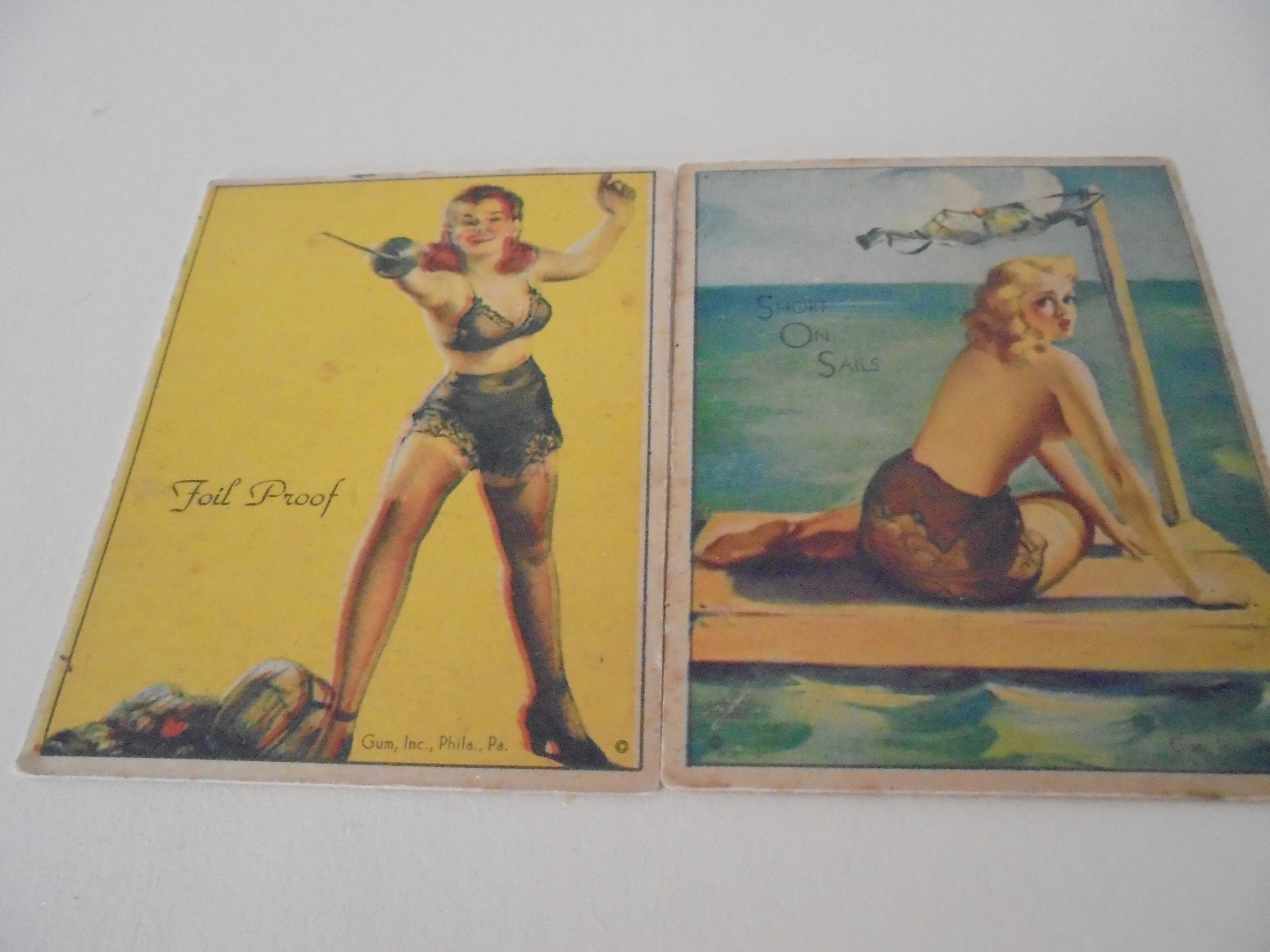 Cigarette Cards Pair Foil Proof Short on Sail