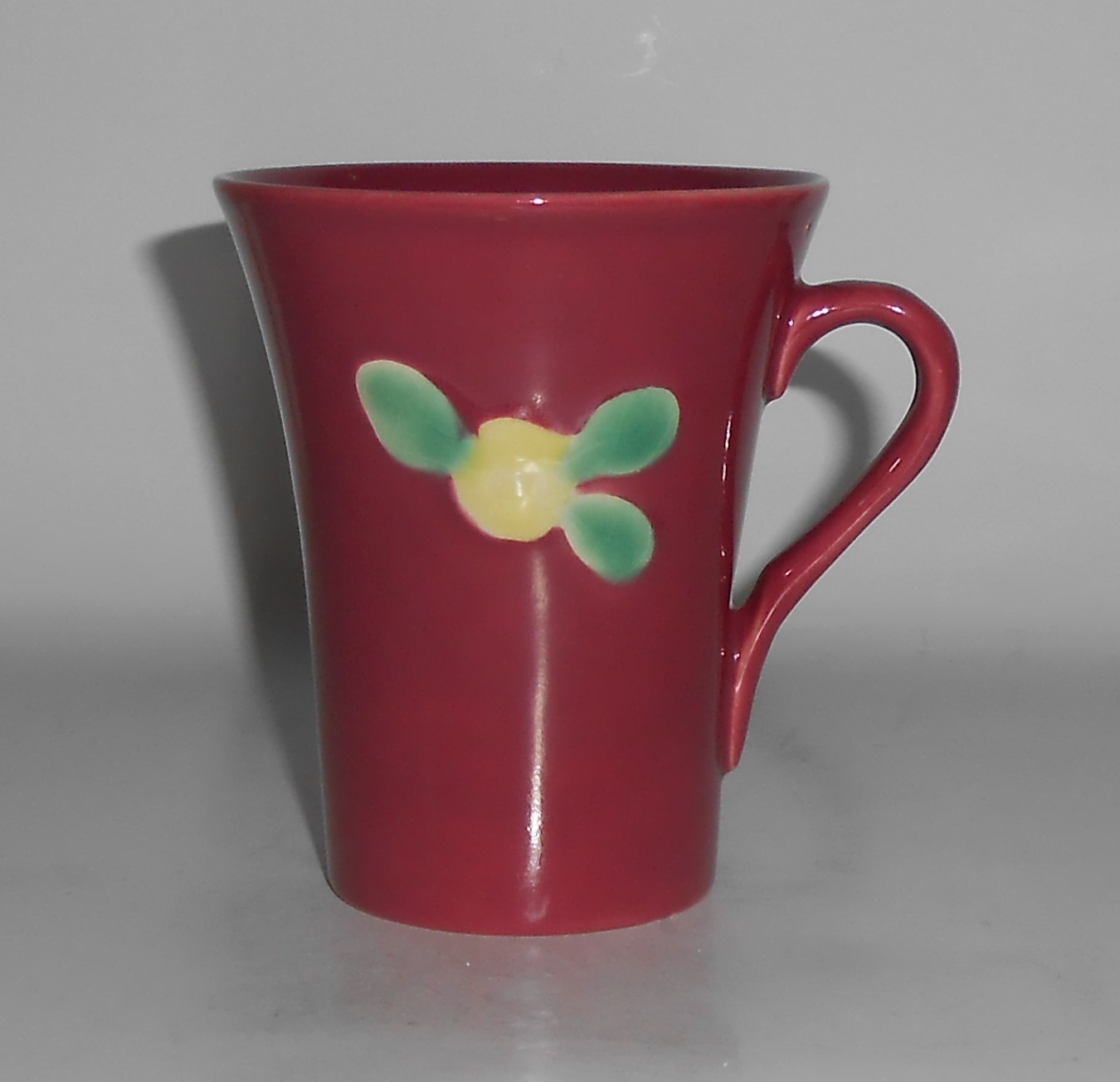 Coors Pottery Rosebud Very Rare Red Handled Tumbler