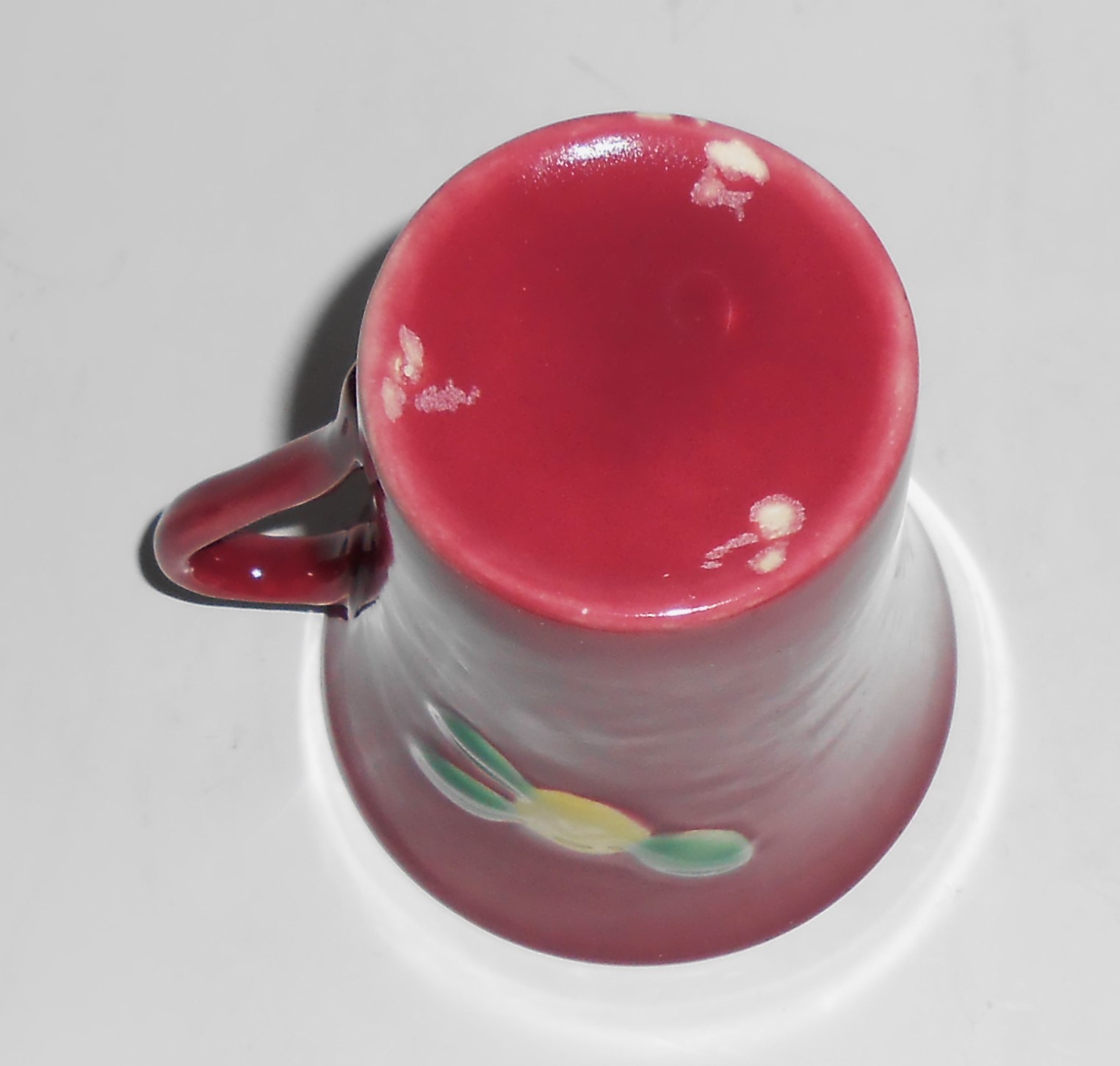 Coors Pottery Rosebud Very Rare Red Handled Tumbler #2
