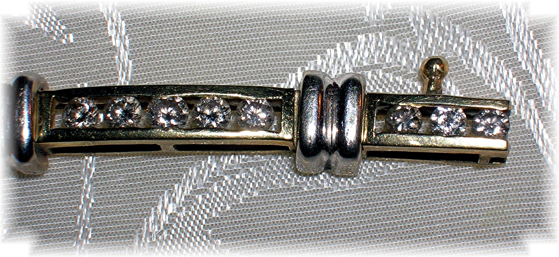 Bracelet 10K Gold White  Yellow Tennis 2 Ct Diamond