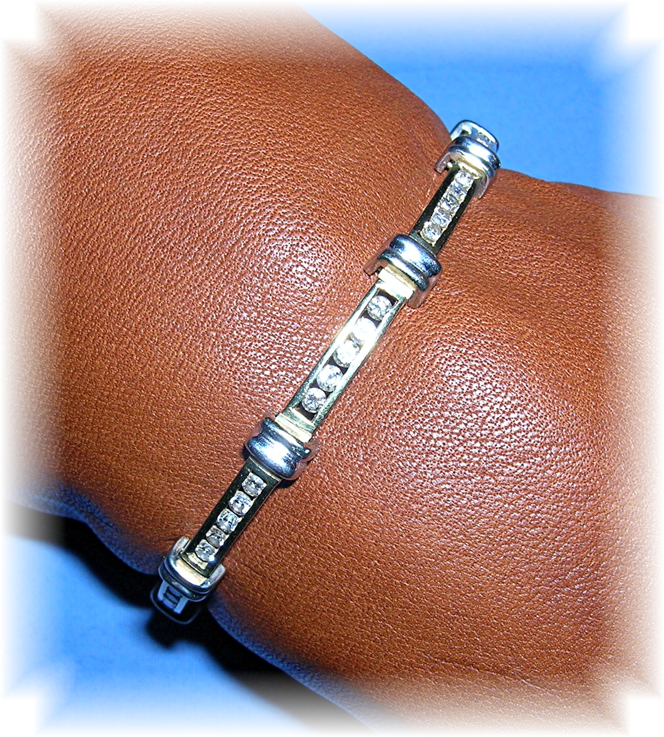 Bracelet 10K Gold White  Yellow Tennis 2 Ct Diamond