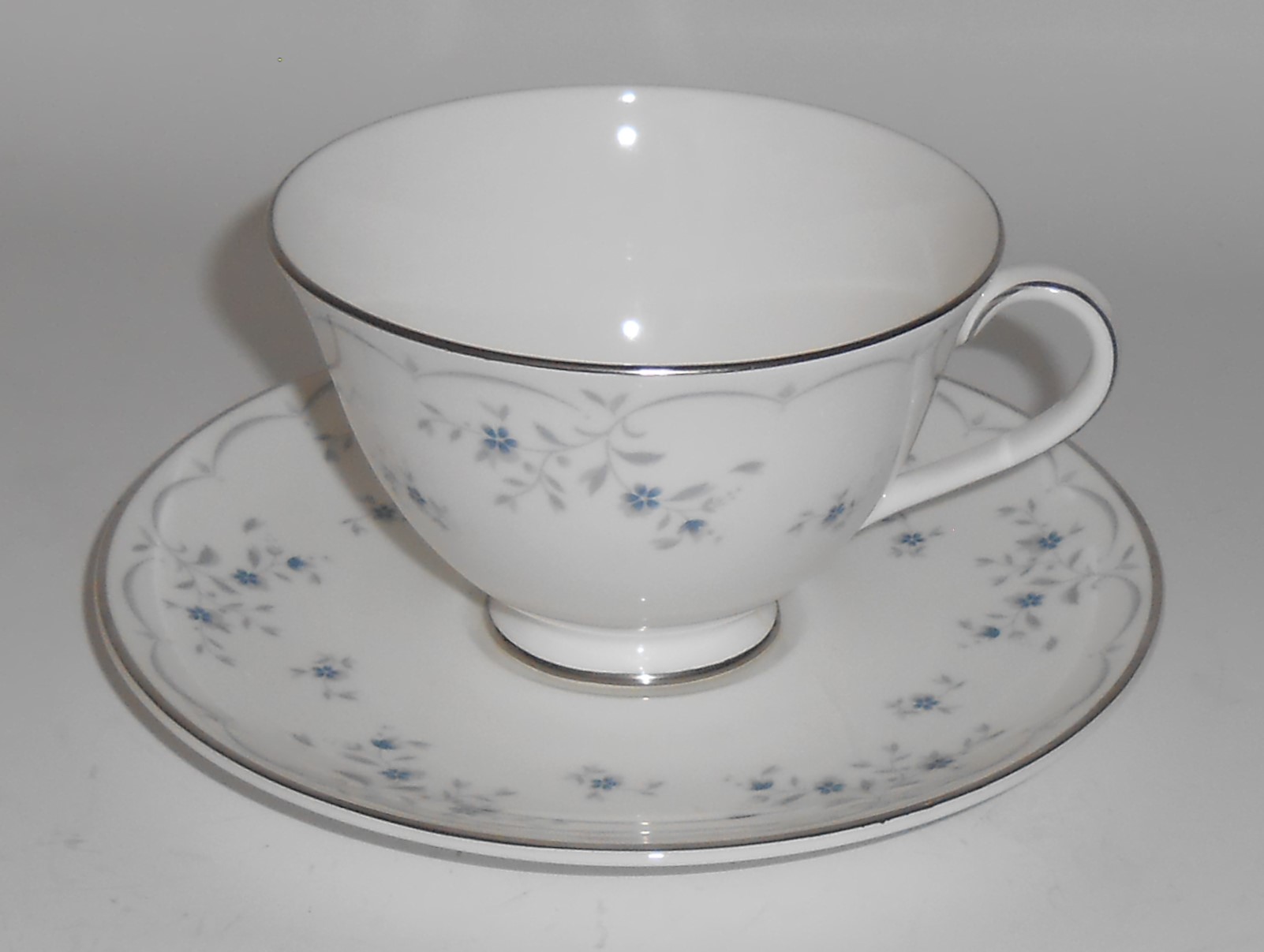 Royal Doulton China Floral Platinum Band Cotillion Cup