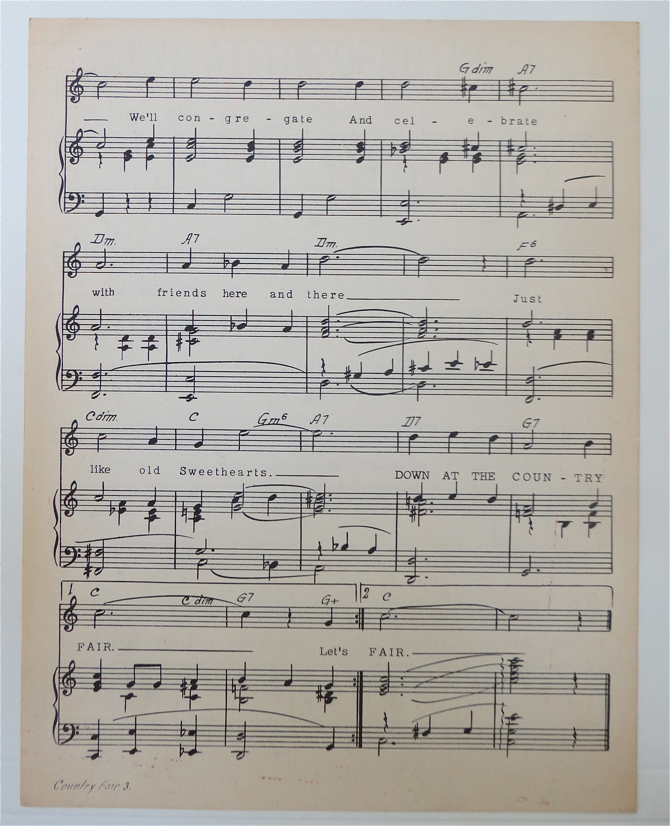 1950 Down At The Country Fair/Christian & Turtzer