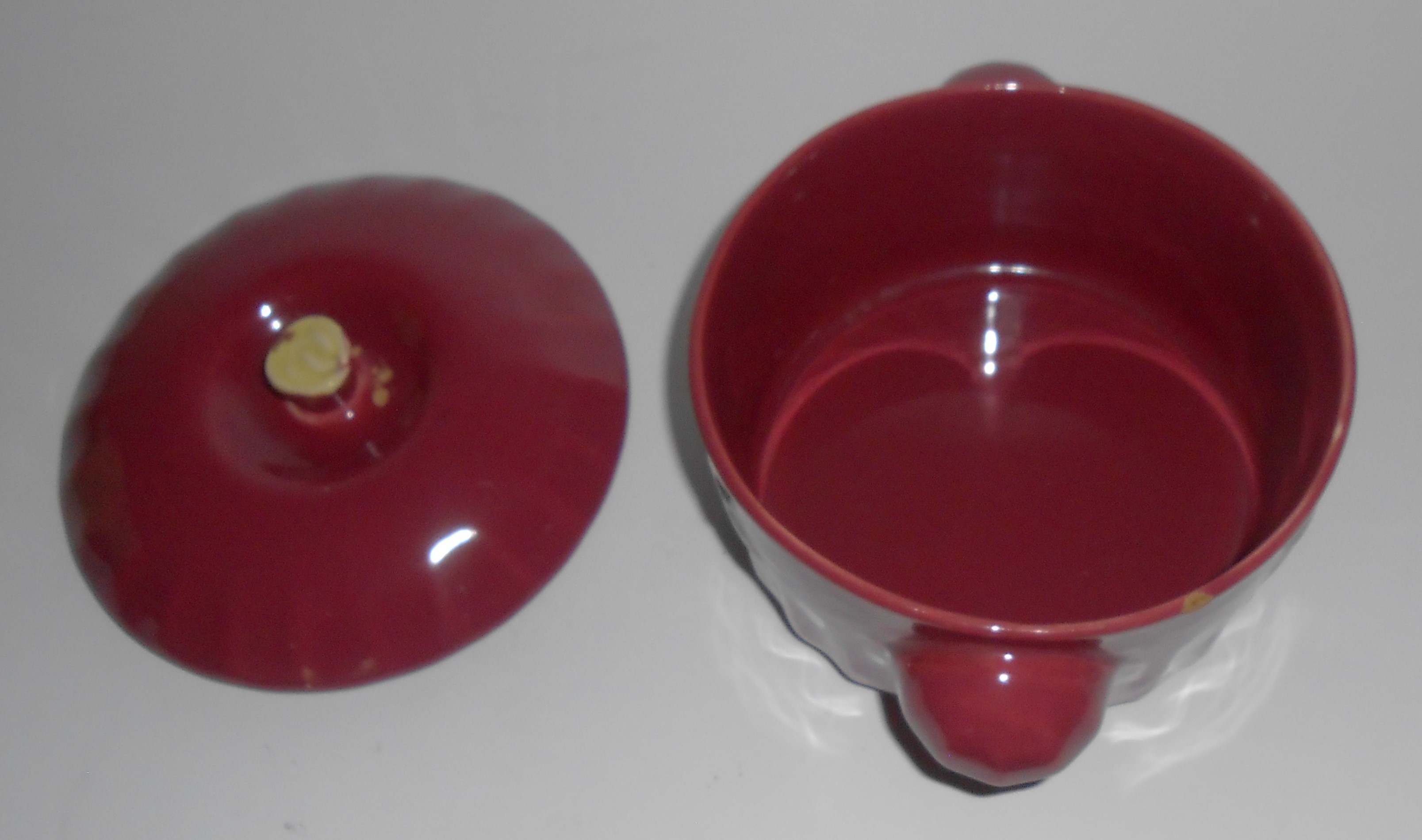 Coors Pottery Rosebud Red Small Dutch Casserole #2