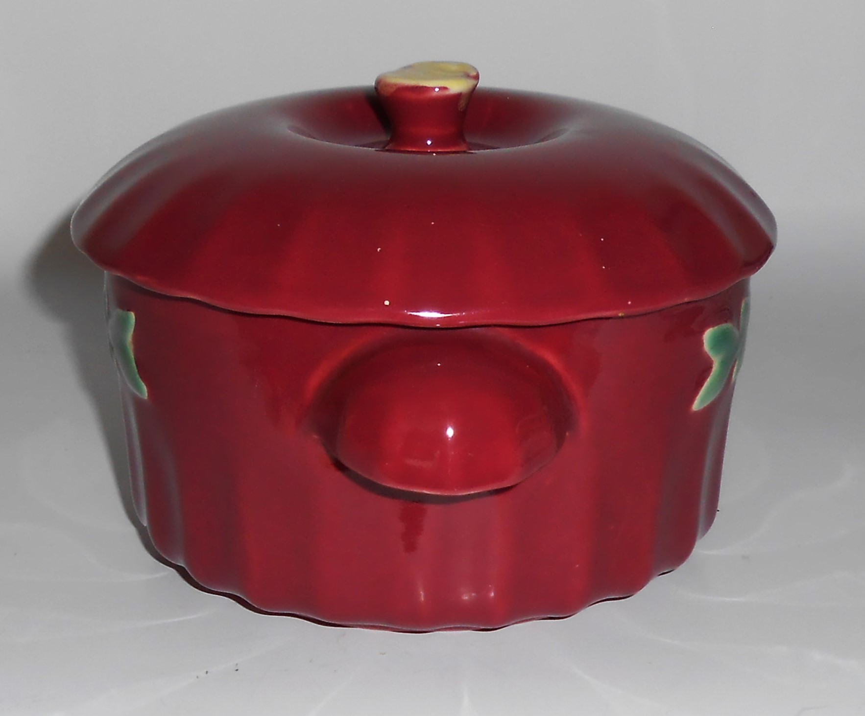 Coors Pottery Rosebud Red Small Dutch Casserole #2