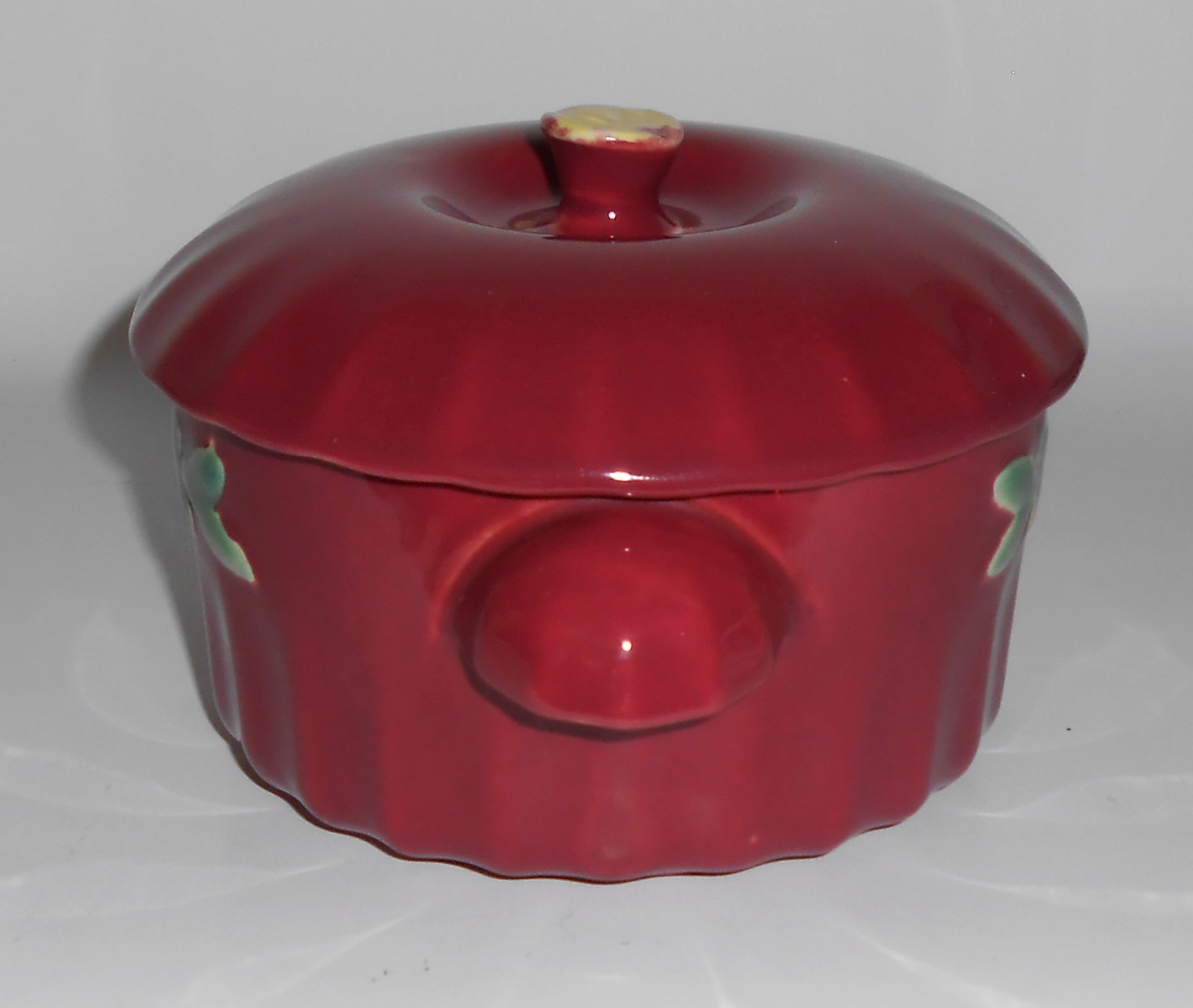 Coors Pottery Rosebud Red Small Dutch Casserole #2