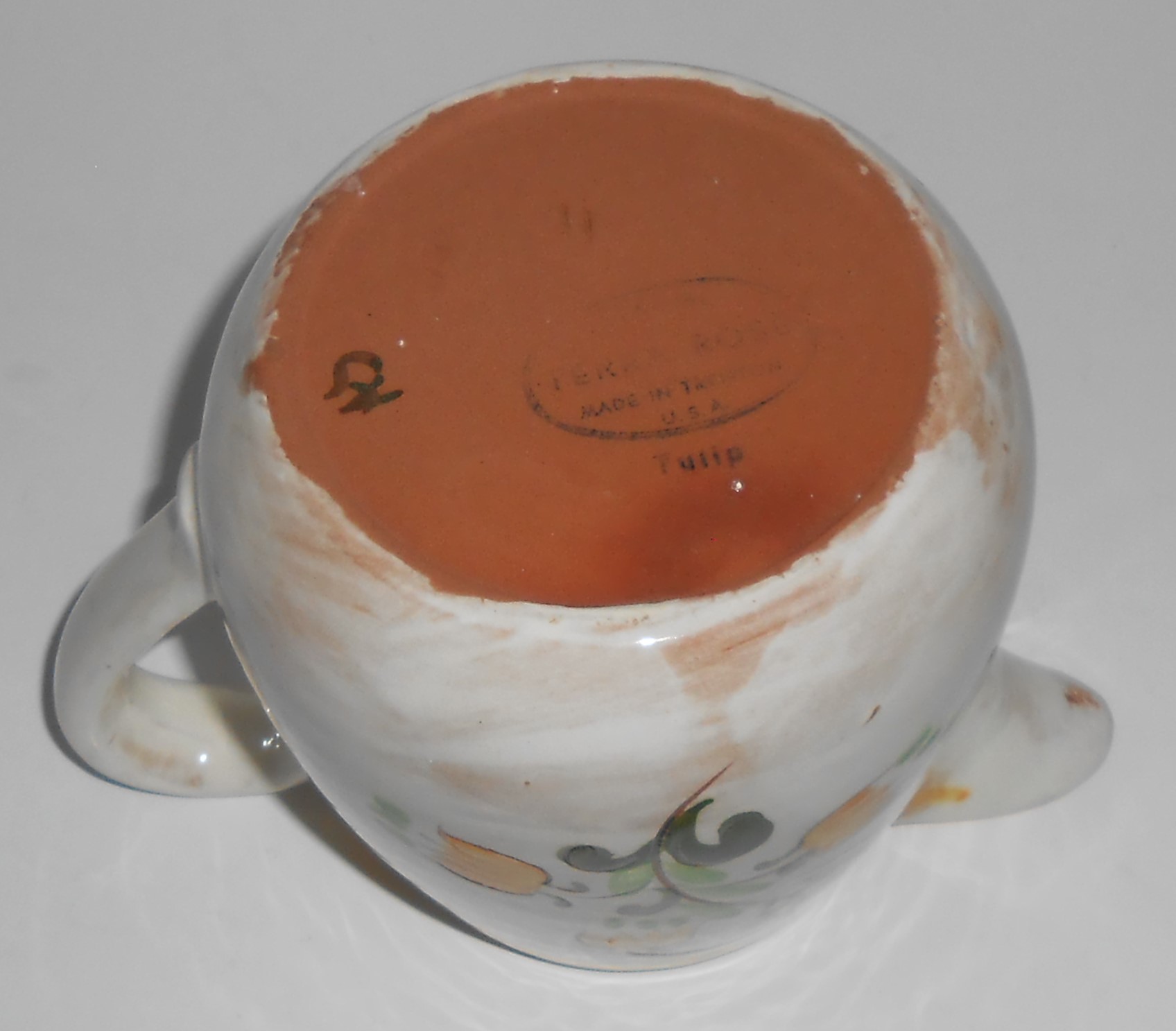 Stangl Pottery Yellow Tulip Terra Rose 4-5/8'' Pitcher