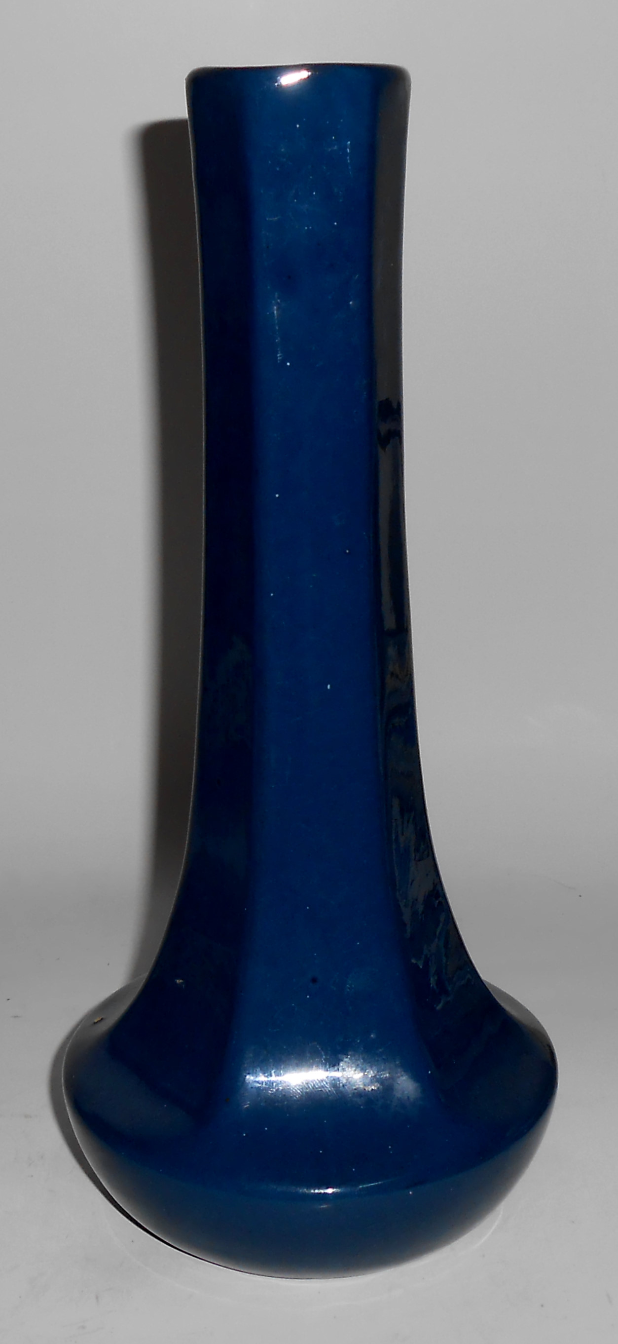 Peters And Reed Pottery 10in Mottled Blue #49 Mint