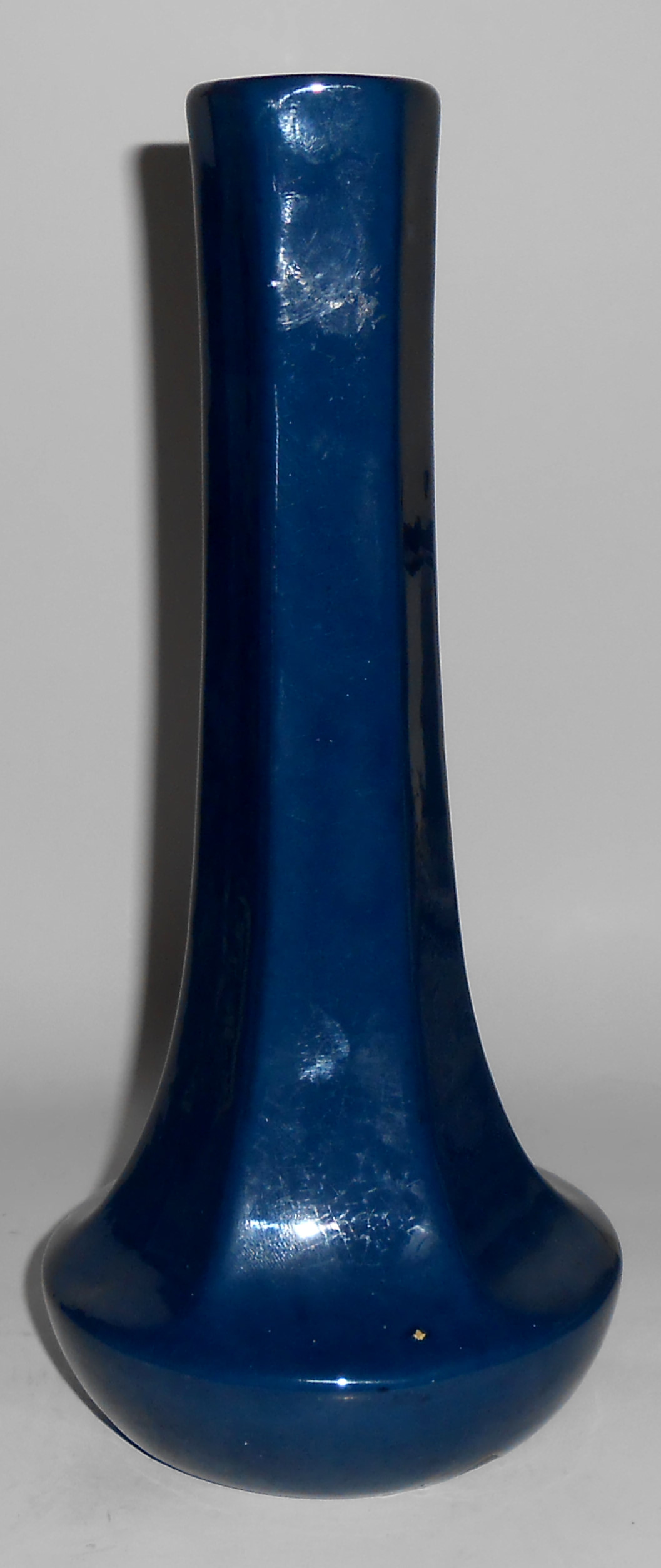 Peters And Reed Pottery 10in Mottled Blue #49 Mint