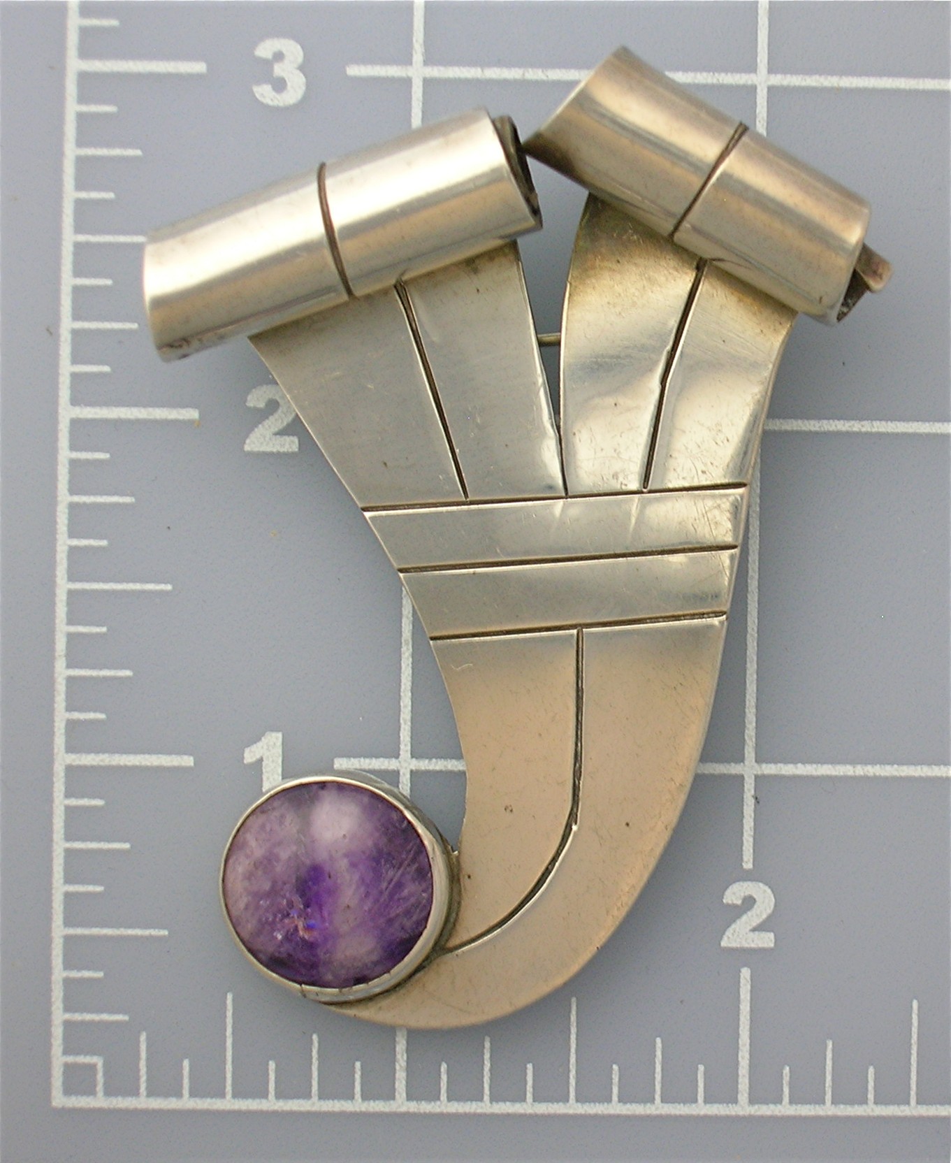 Taxco Mexico Sterling Silver Amethyst Spratling Copy