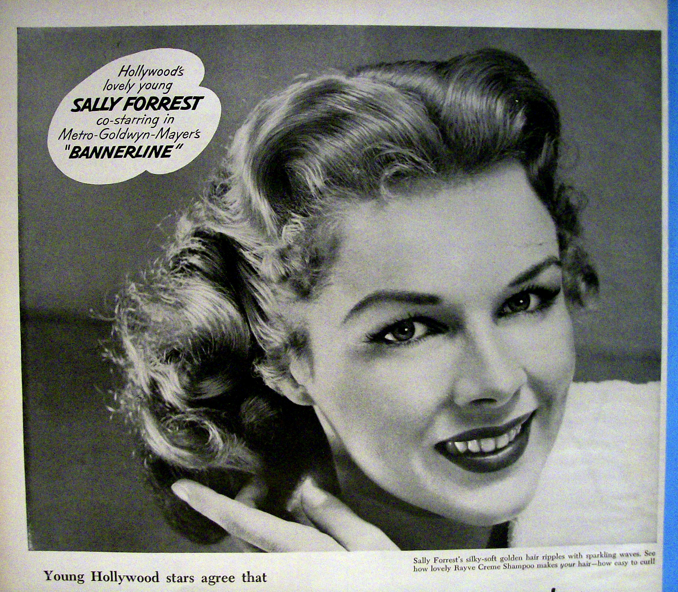 Vintage Ad: 1951 Rayve Shampoo with Sally Forrest