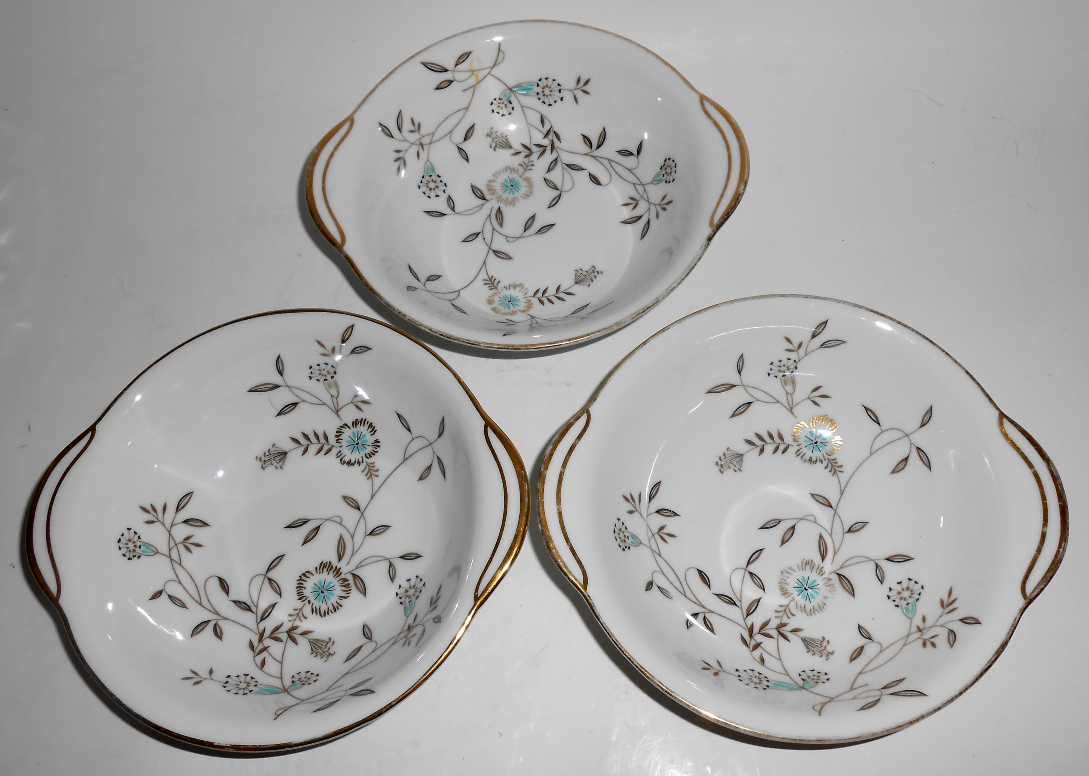 Noritake China Porcelain Danielle Set/3 Tab Handle
