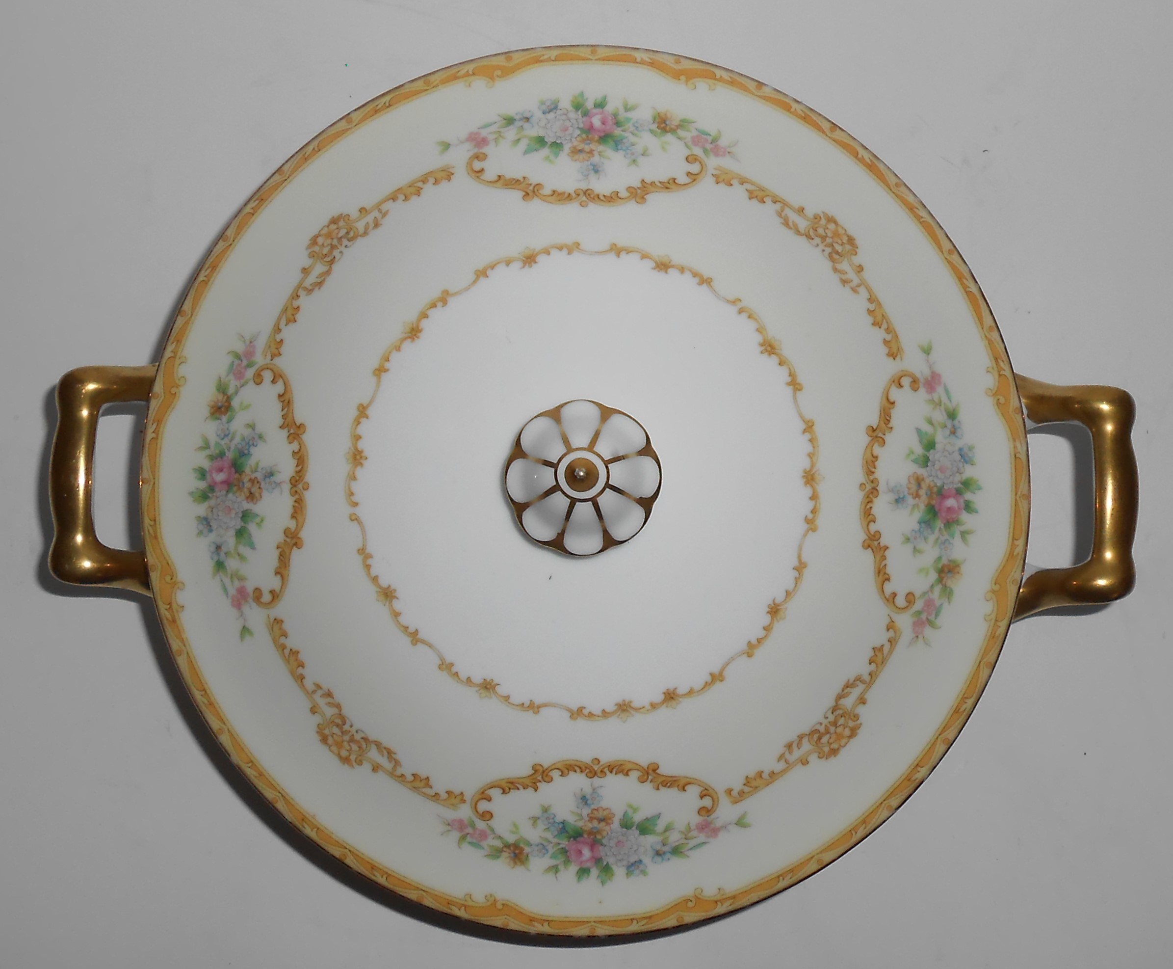 Noritake China Porcelain Floral Scrolls w/Gold Covered