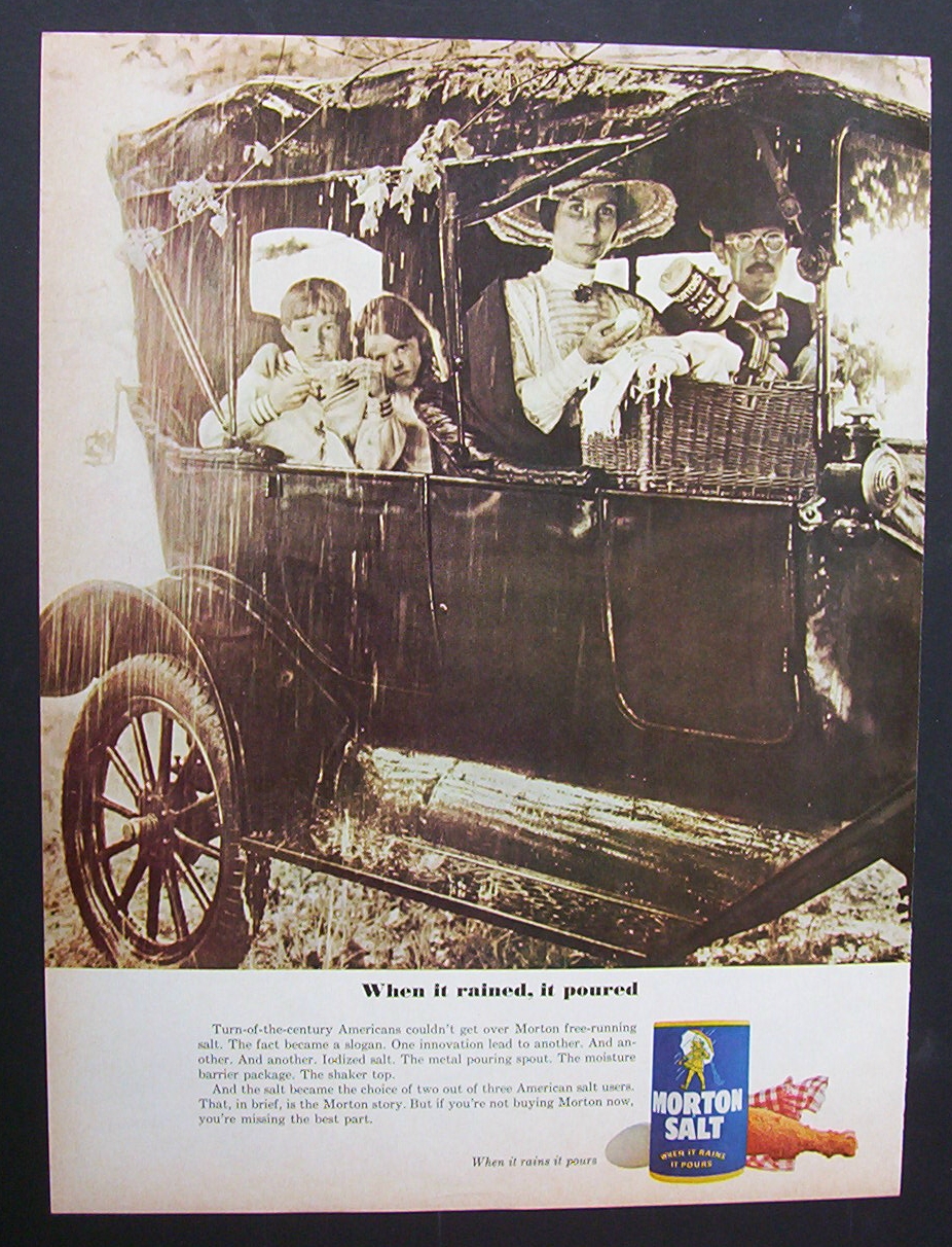 1965 Morton Salt with Family in Old Fashioned Car