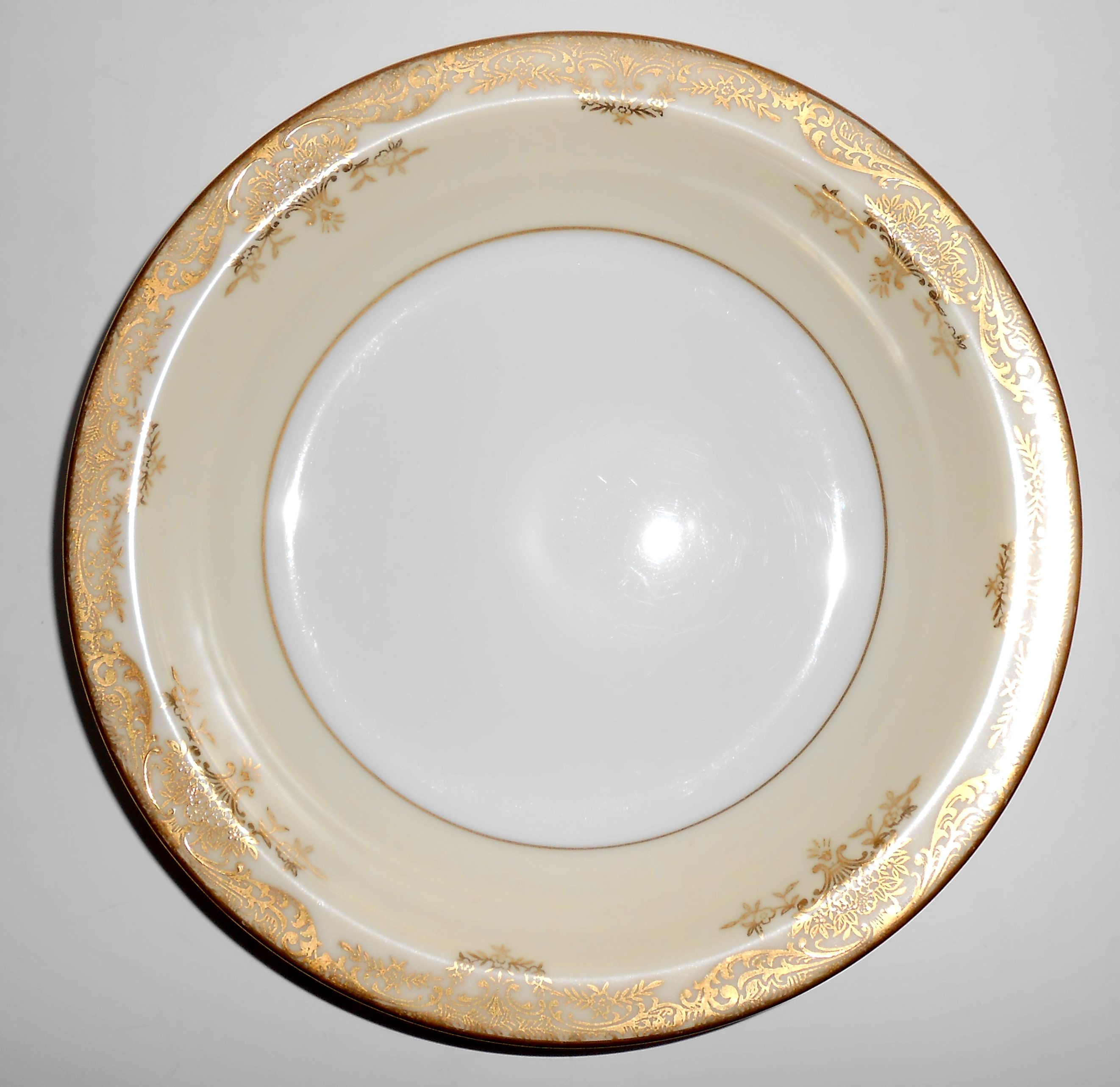 Noritake Porcelain China Grafton W/Gold Soup Bowl Mint