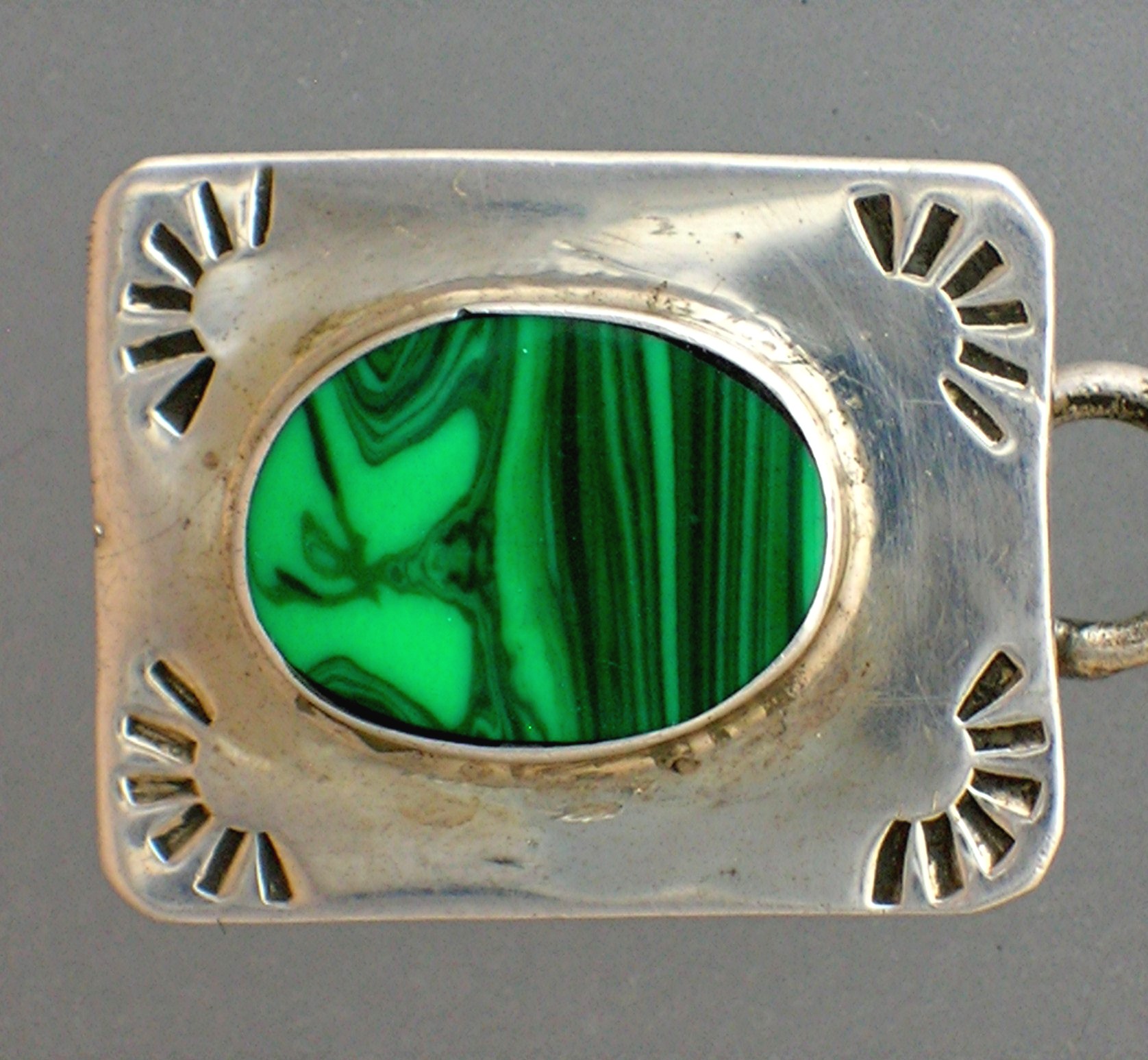 Coral Lapis malachite Sterling Silver heart bracelet.