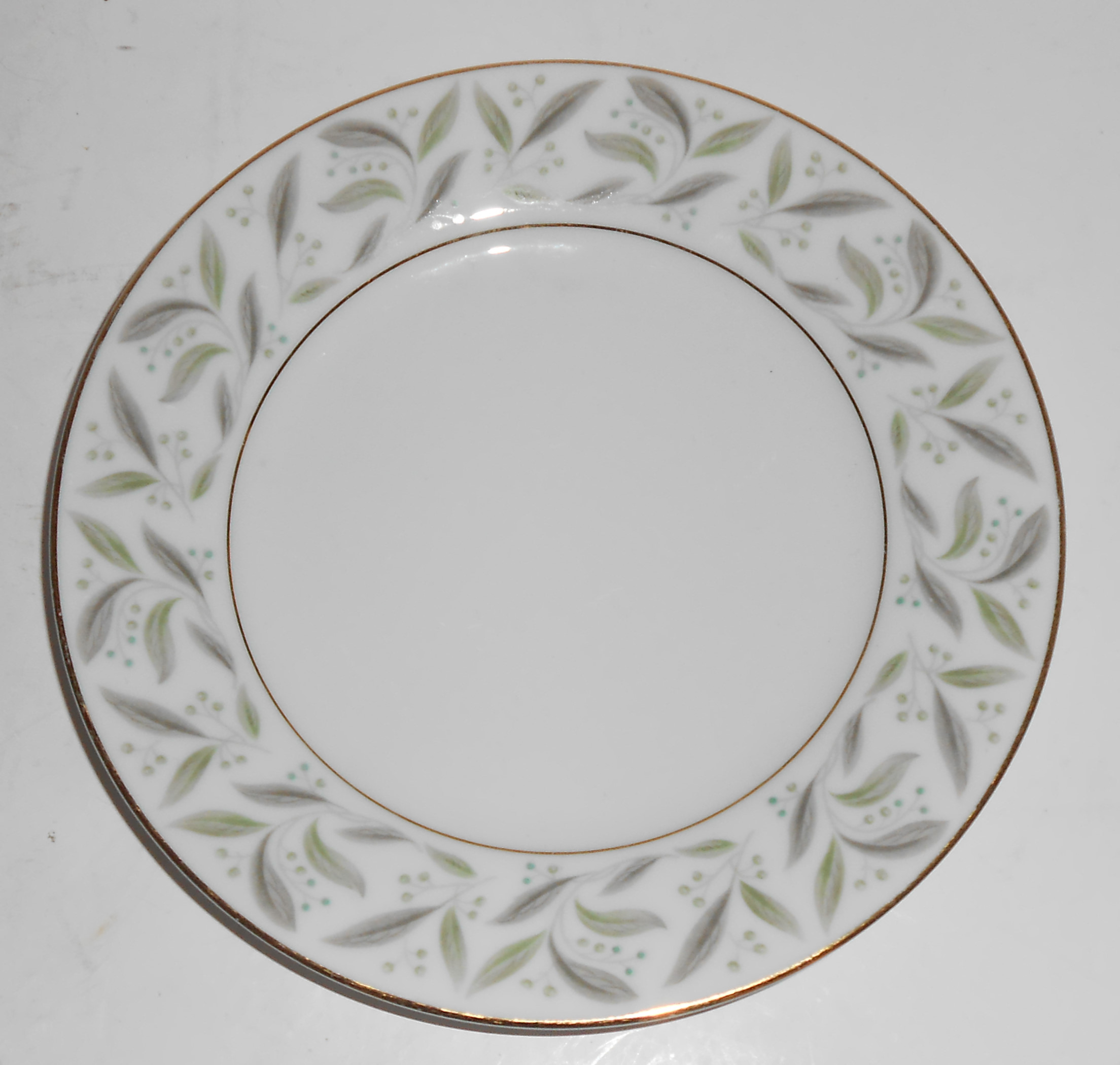 Noritake Porcelain China Carole W/Gold Bread Plate