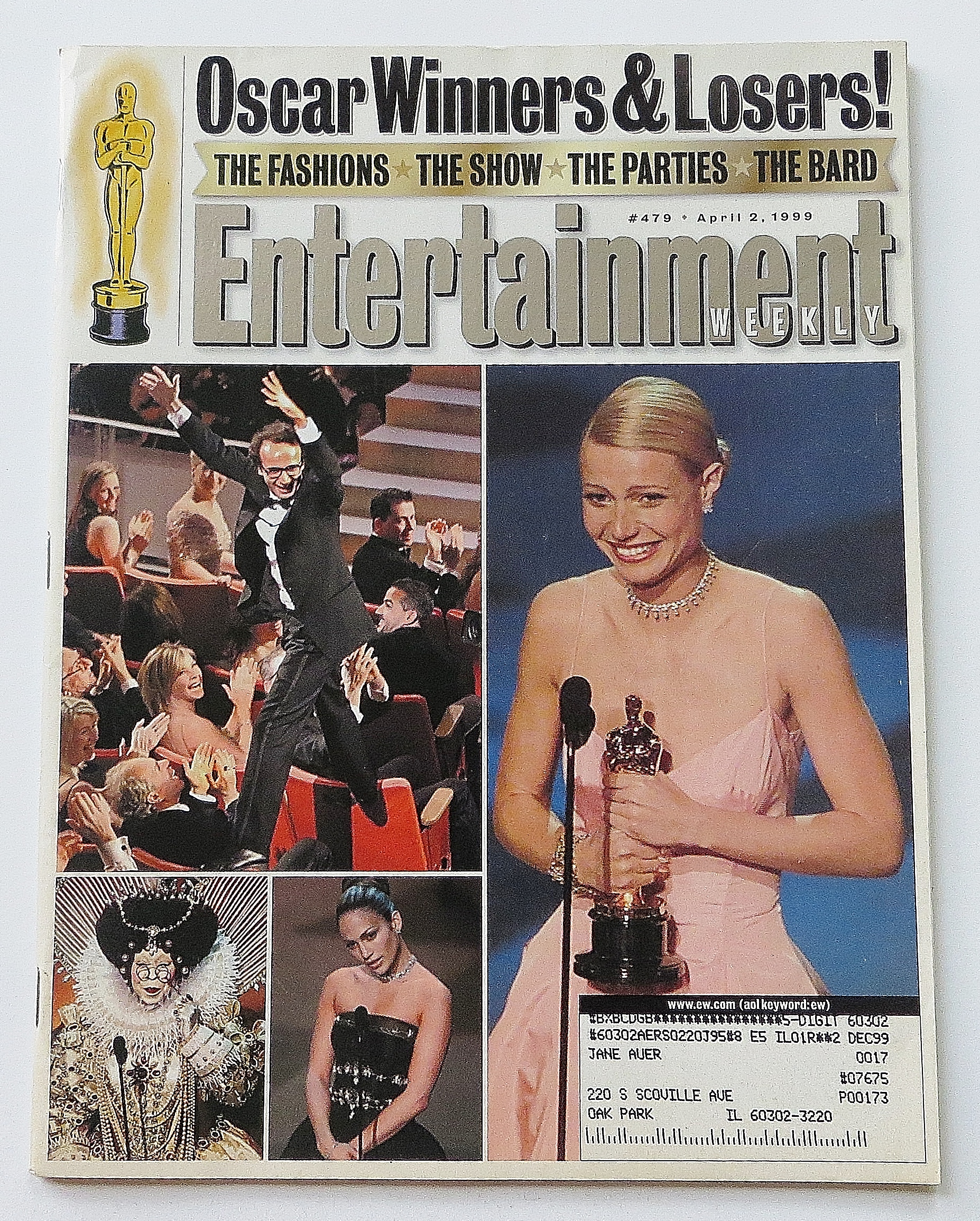 Entertainment April 2, 1999 Oscar Winners & Losers